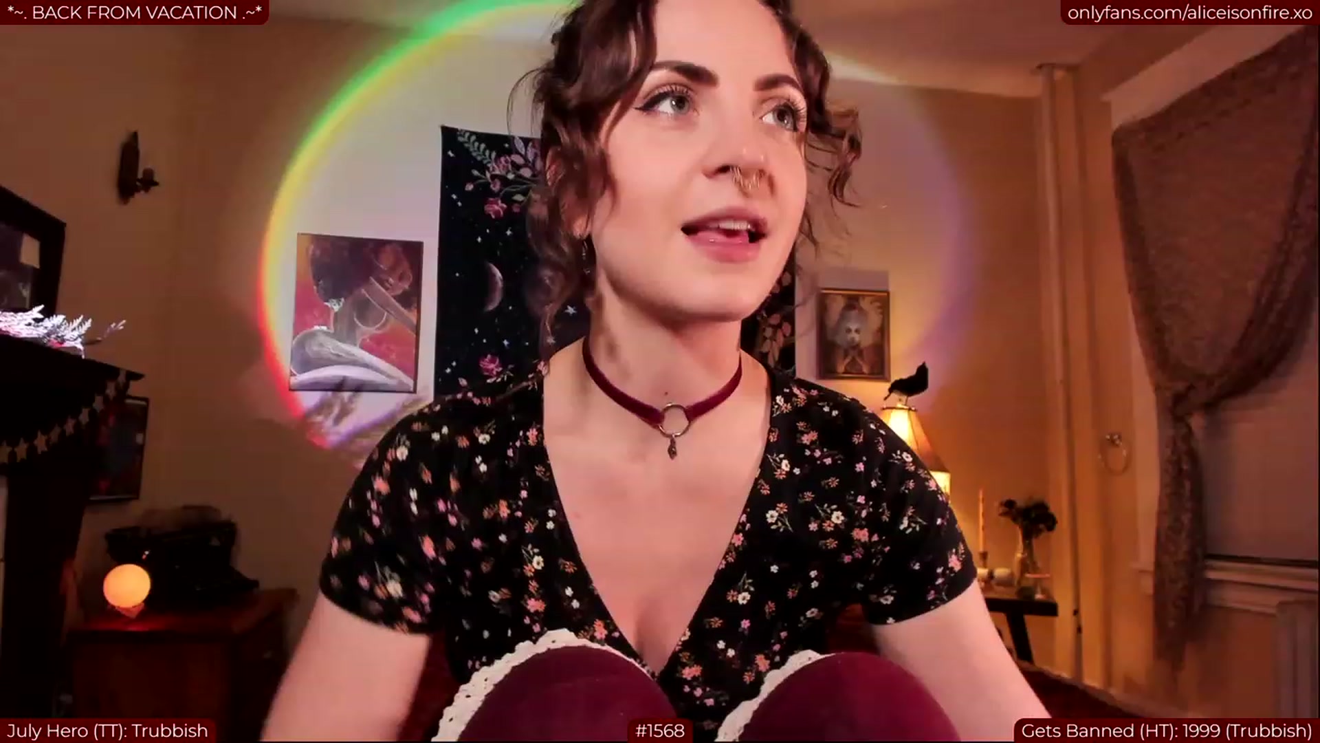 Gallery image thumbnail from aliceisonfire's myfreecams stream on, 08/01/2023, 06:23 image 8 of 20