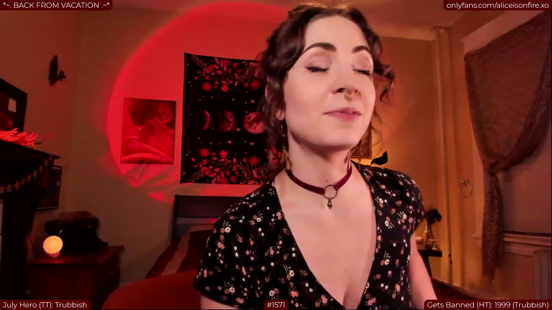 Gallery image thumbnail from aliceisonfire's myfreecams stream on, 08/01/2023, 06:23 image 7 of 20