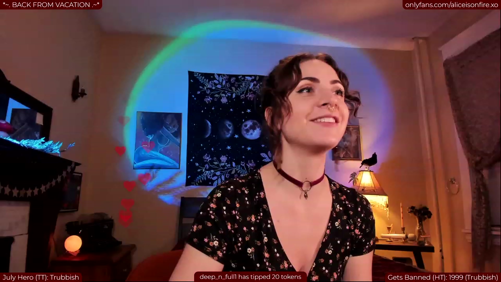 Gallery image thumbnail from aliceisonfire's myfreecams stream on, 08/01/2023, 06:23 image 9 of 20