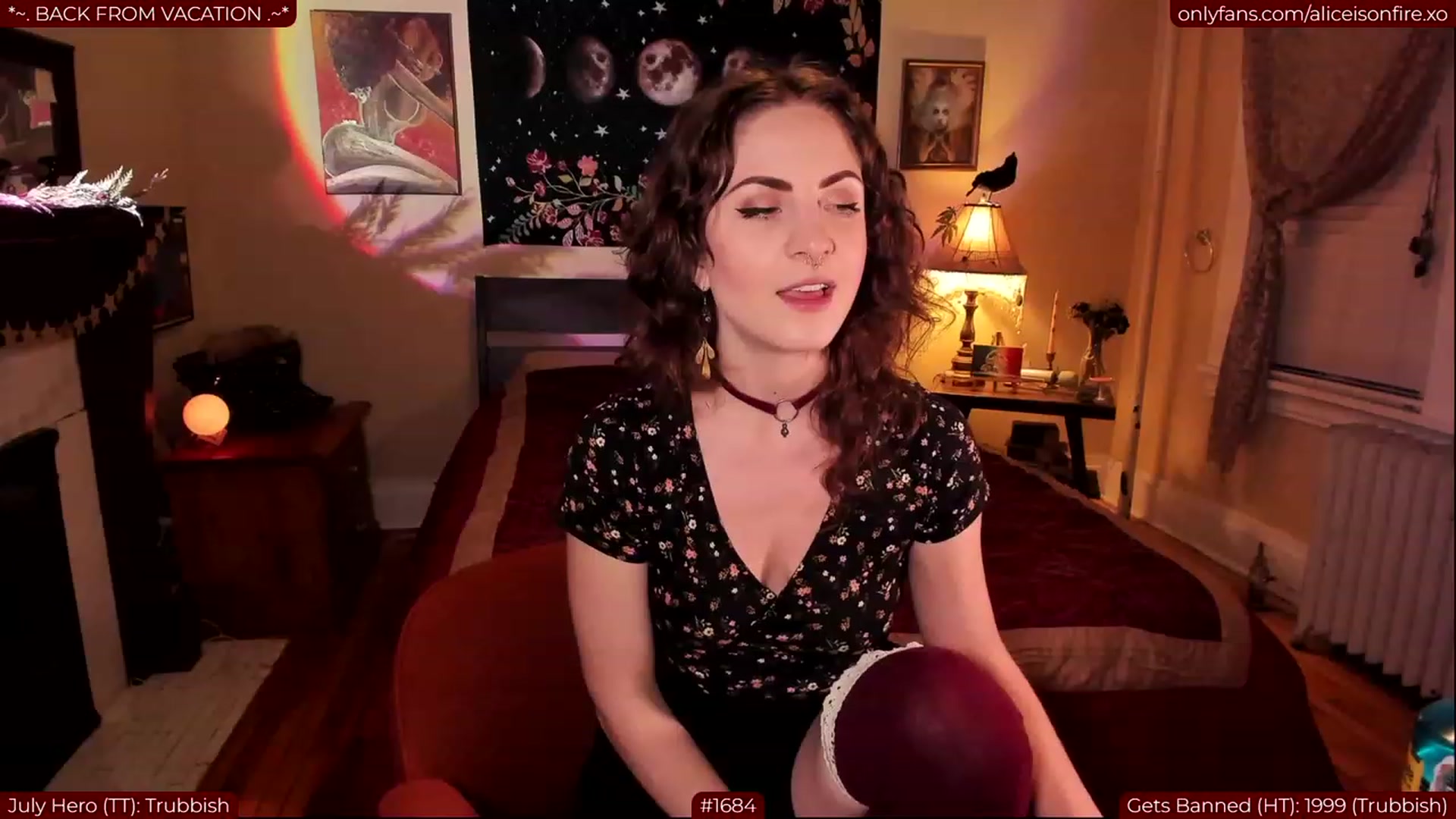 Gallery image thumbnail from aliceisonfire's myfreecams stream on, 08/01/2023, 06:23 image 1 of 20