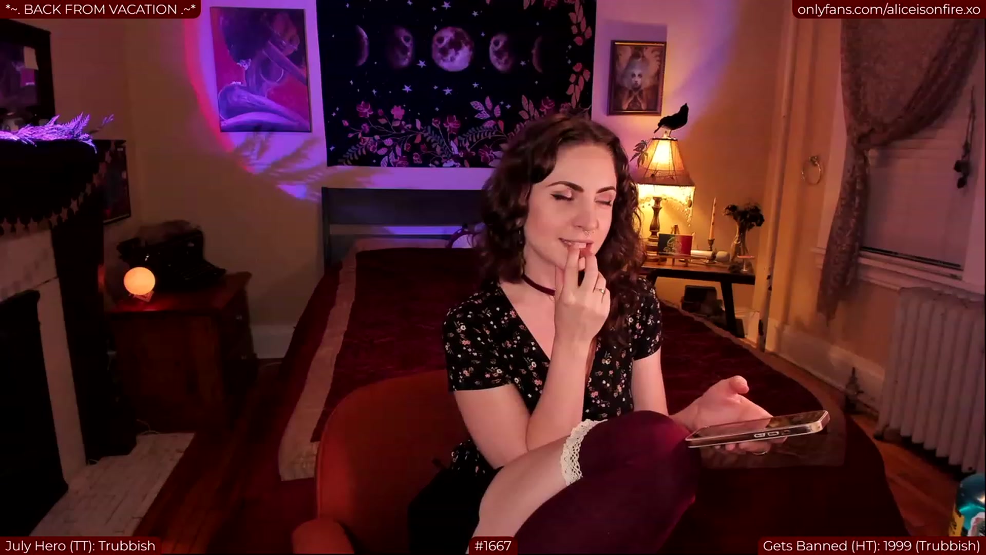 Gallery image thumbnail from aliceisonfire's myfreecams stream on, 08/01/2023, 06:23 image 3 of 20