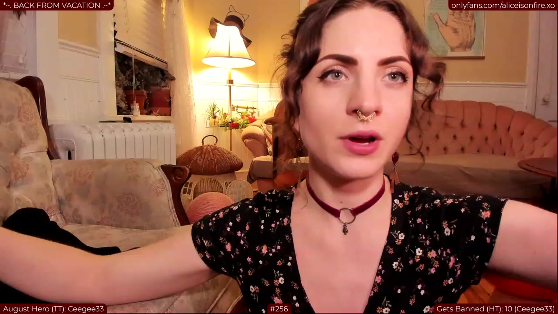 Gallery image thumbnail from aliceisonfire's myfreecams stream on, 08/01/2023, 07:42 image 15 of 20