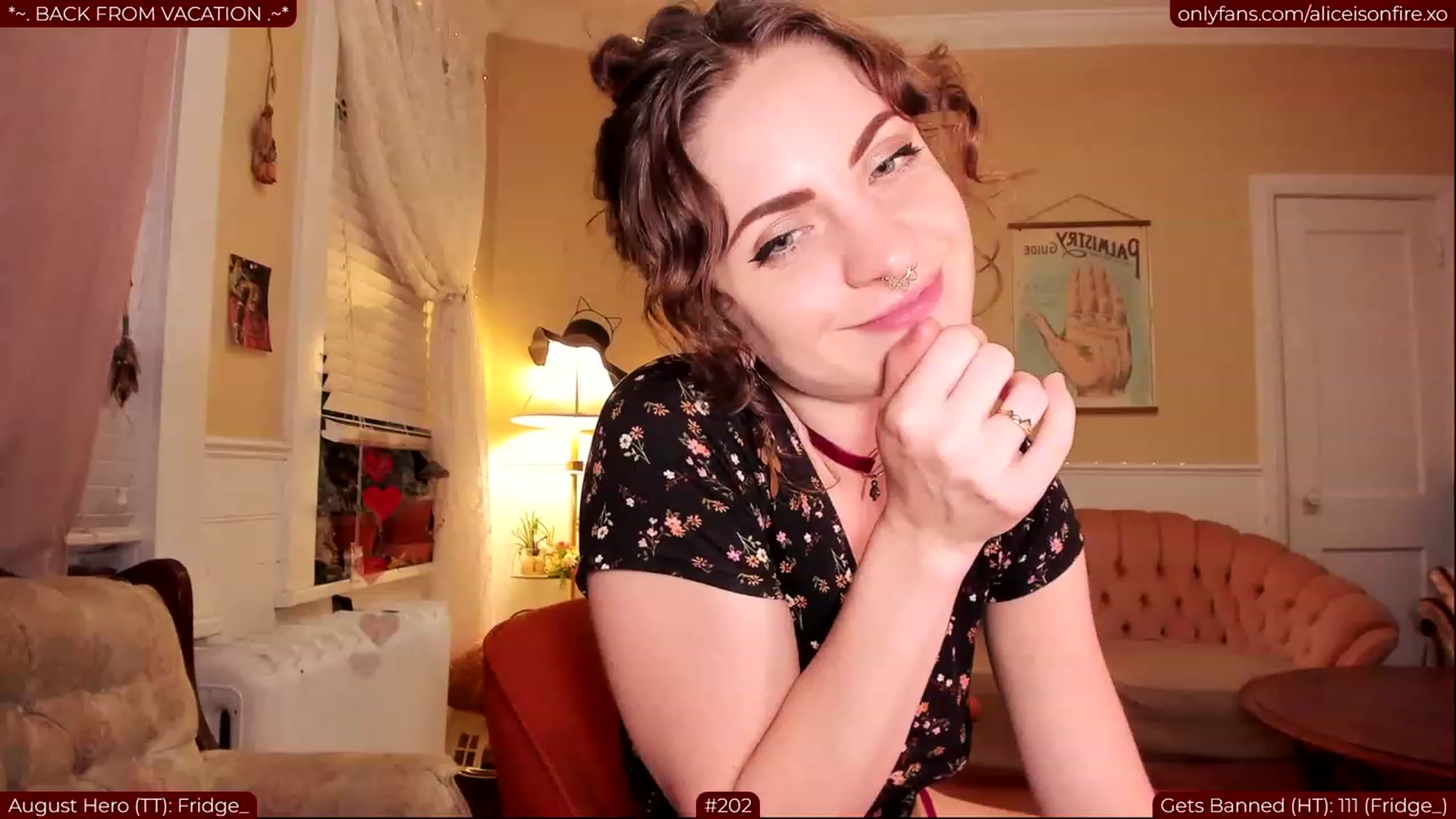 Gallery image thumbnail from aliceisonfire's myfreecams stream on, 08/01/2023, 08:03 image 15 of 20
