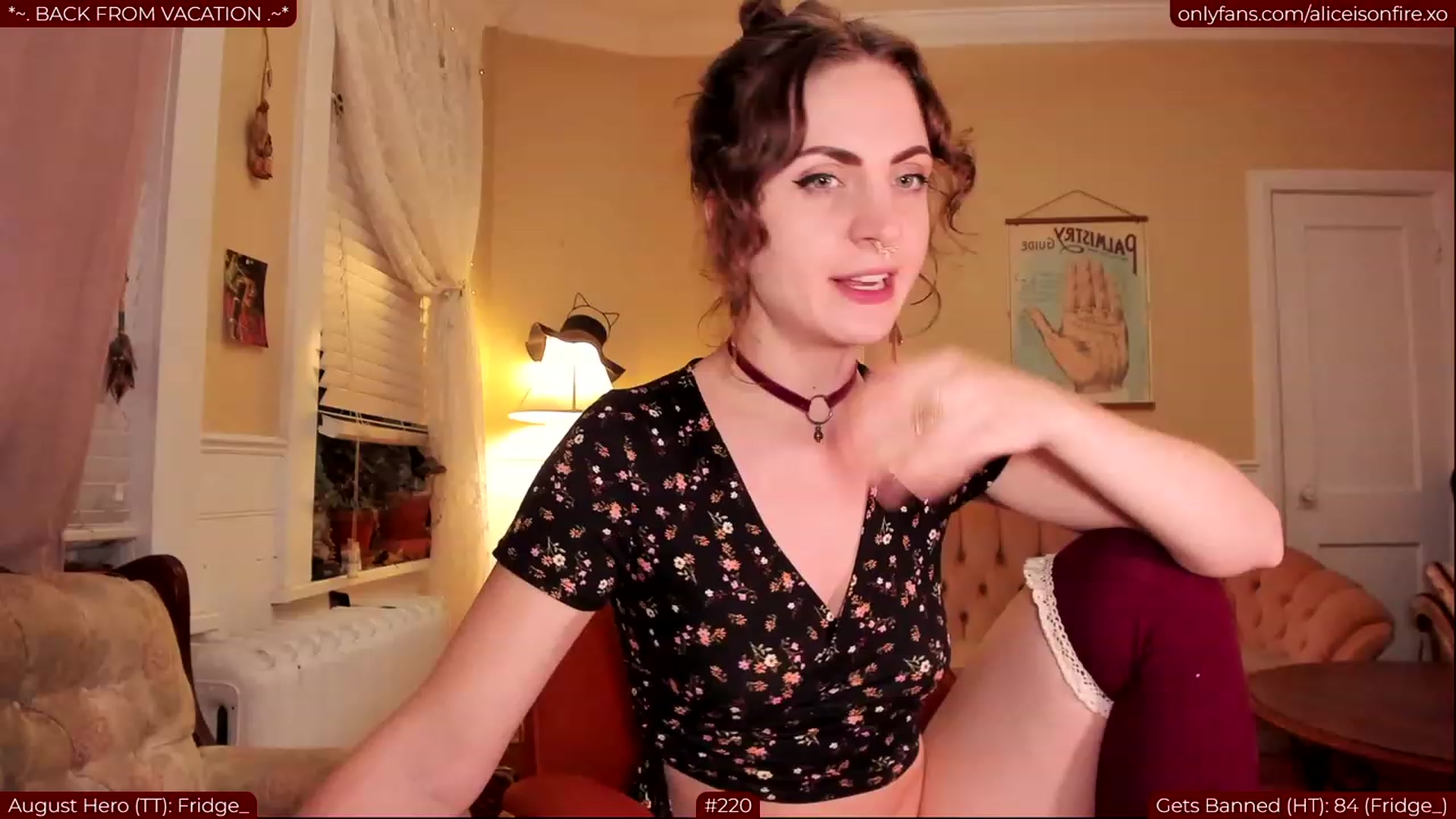 Gallery image thumbnail from aliceisonfire's myfreecams stream on, 08/01/2023, 08:03 image 10 of 20