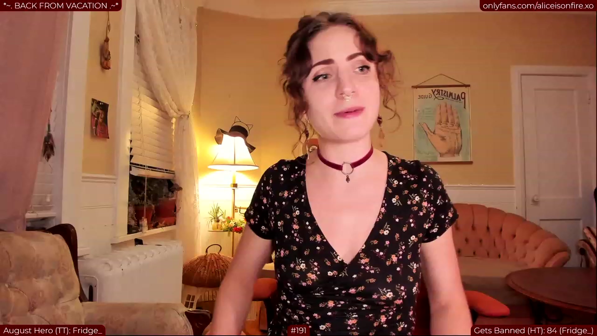 Gallery image thumbnail from aliceisonfire's myfreecams stream on, 08/01/2023, 08:03 image 1 of 20