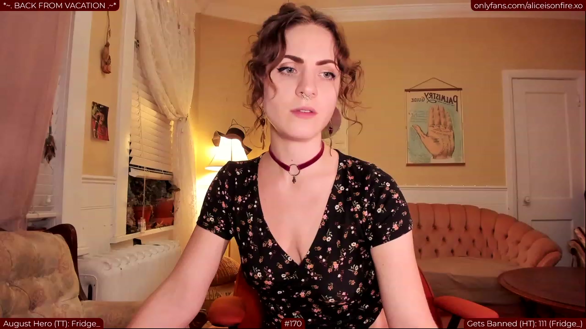 Gallery image thumbnail from aliceisonfire's myfreecams stream on, 08/01/2023, 08:03 image 18 of 20
