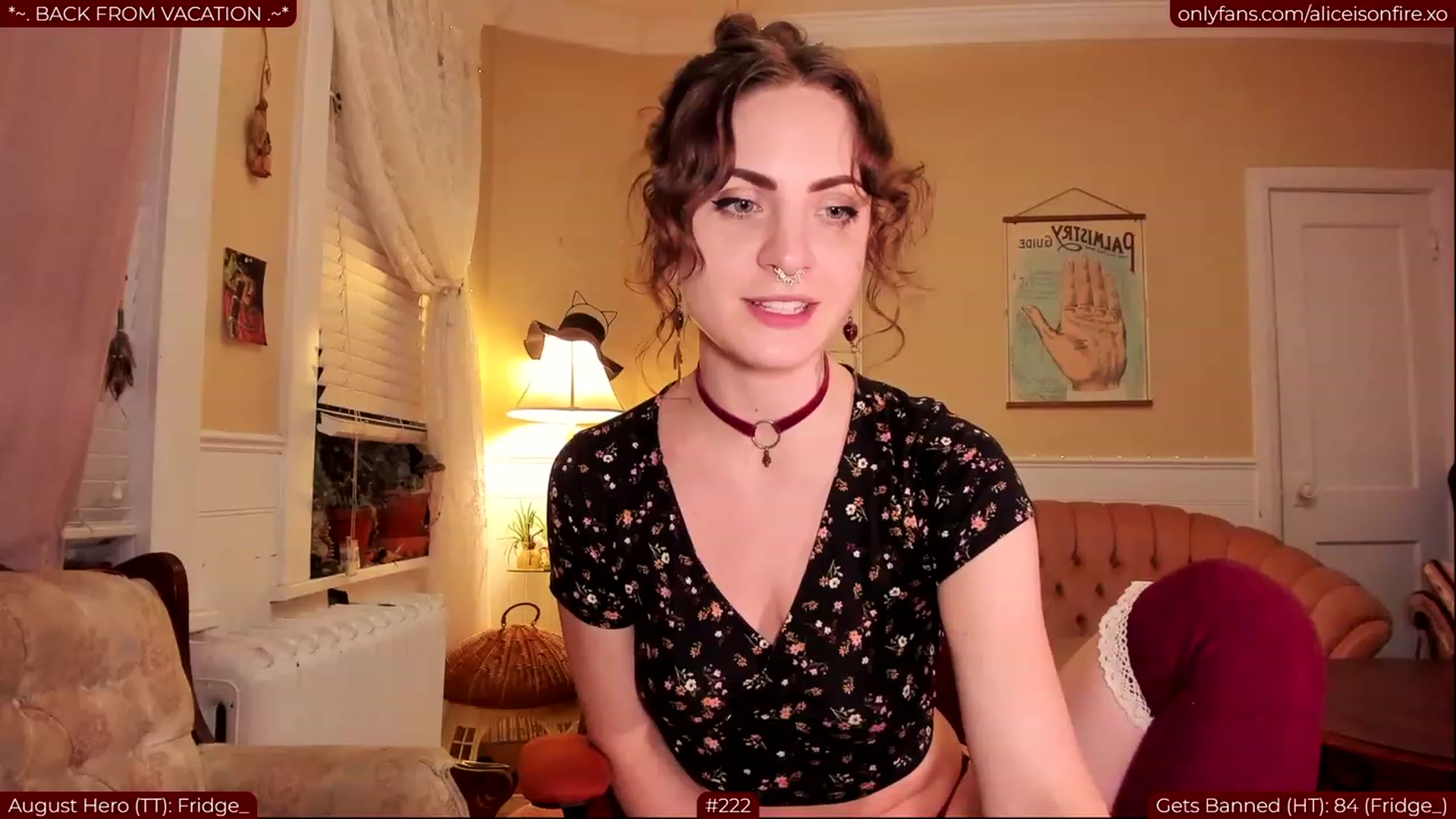 Gallery image thumbnail from aliceisonfire's myfreecams stream on, 08/01/2023, 08:03 image 11 of 20