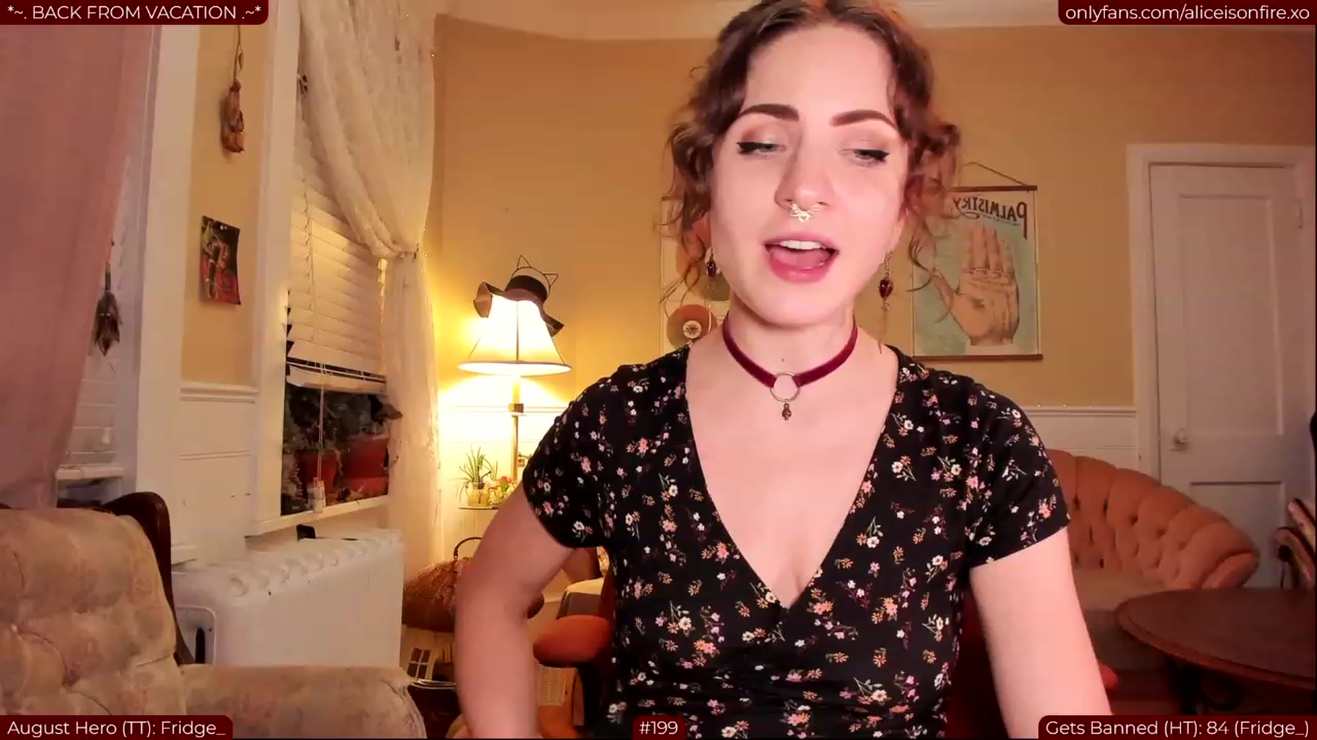 Gallery image thumbnail from aliceisonfire's myfreecams stream on, 08/01/2023, 08:03 image 4 of 20