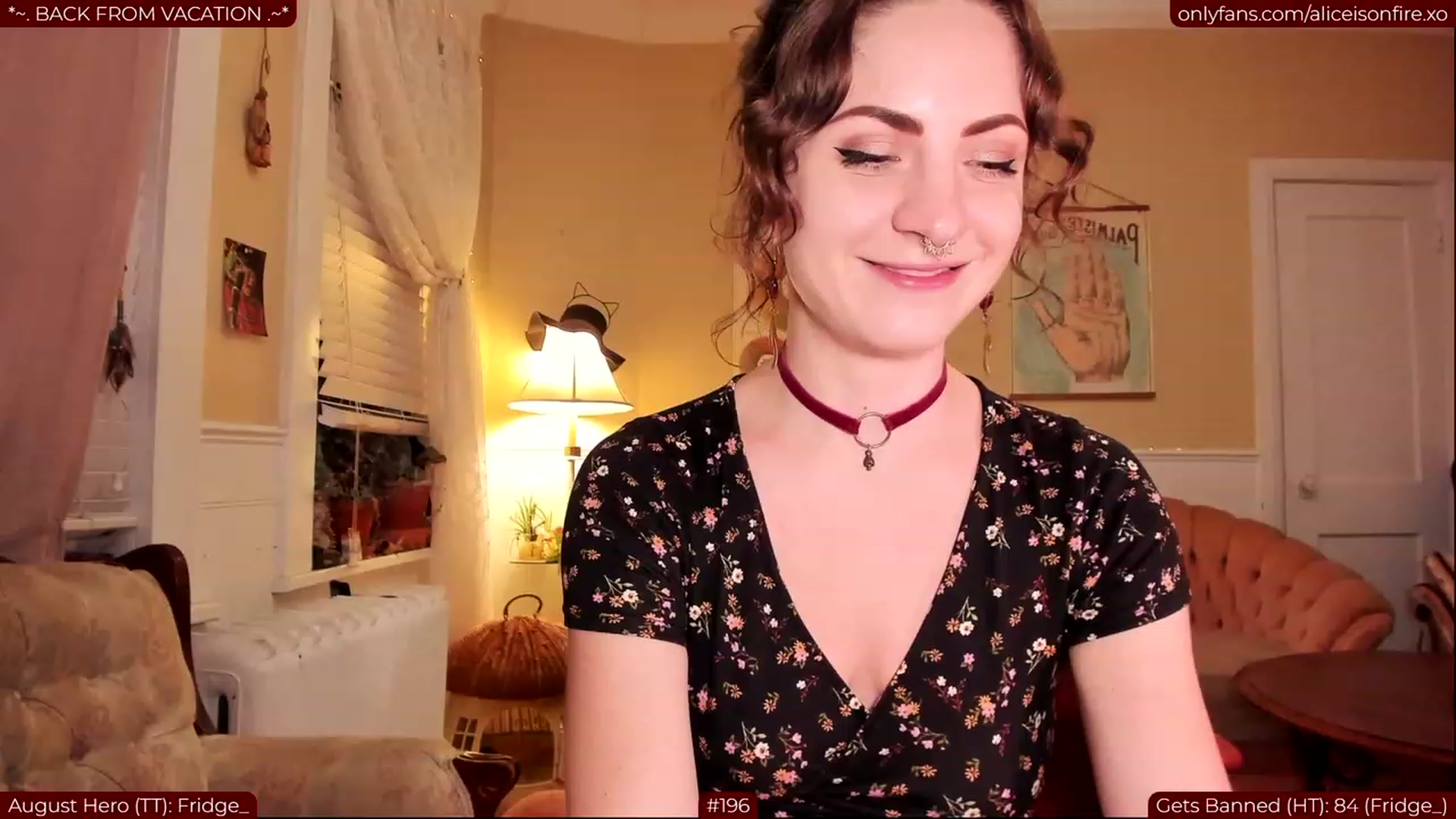 Gallery image thumbnail from aliceisonfire's myfreecams stream on, 08/01/2023, 08:03 image 3 of 20