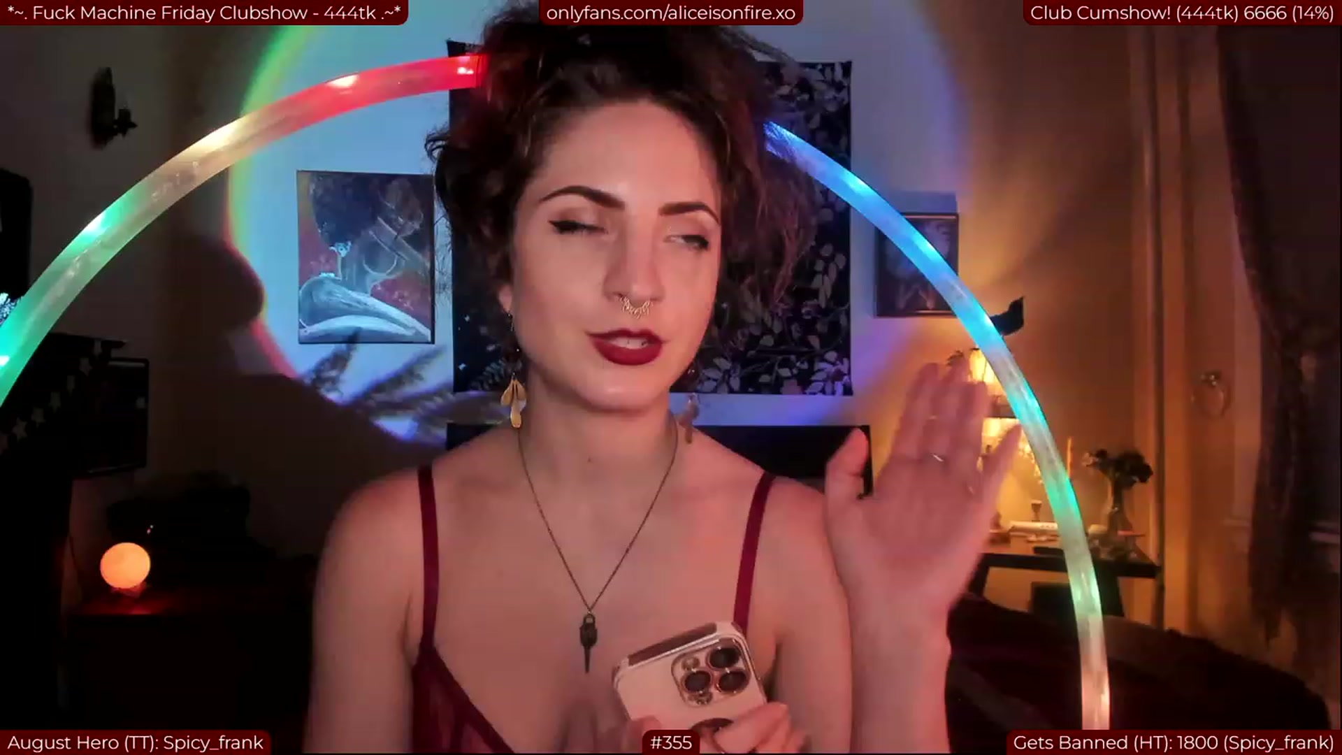 Gallery image thumbnail from aliceisonfire's myfreecams stream on, 08/05/2023, 07:41 image 19 of 20