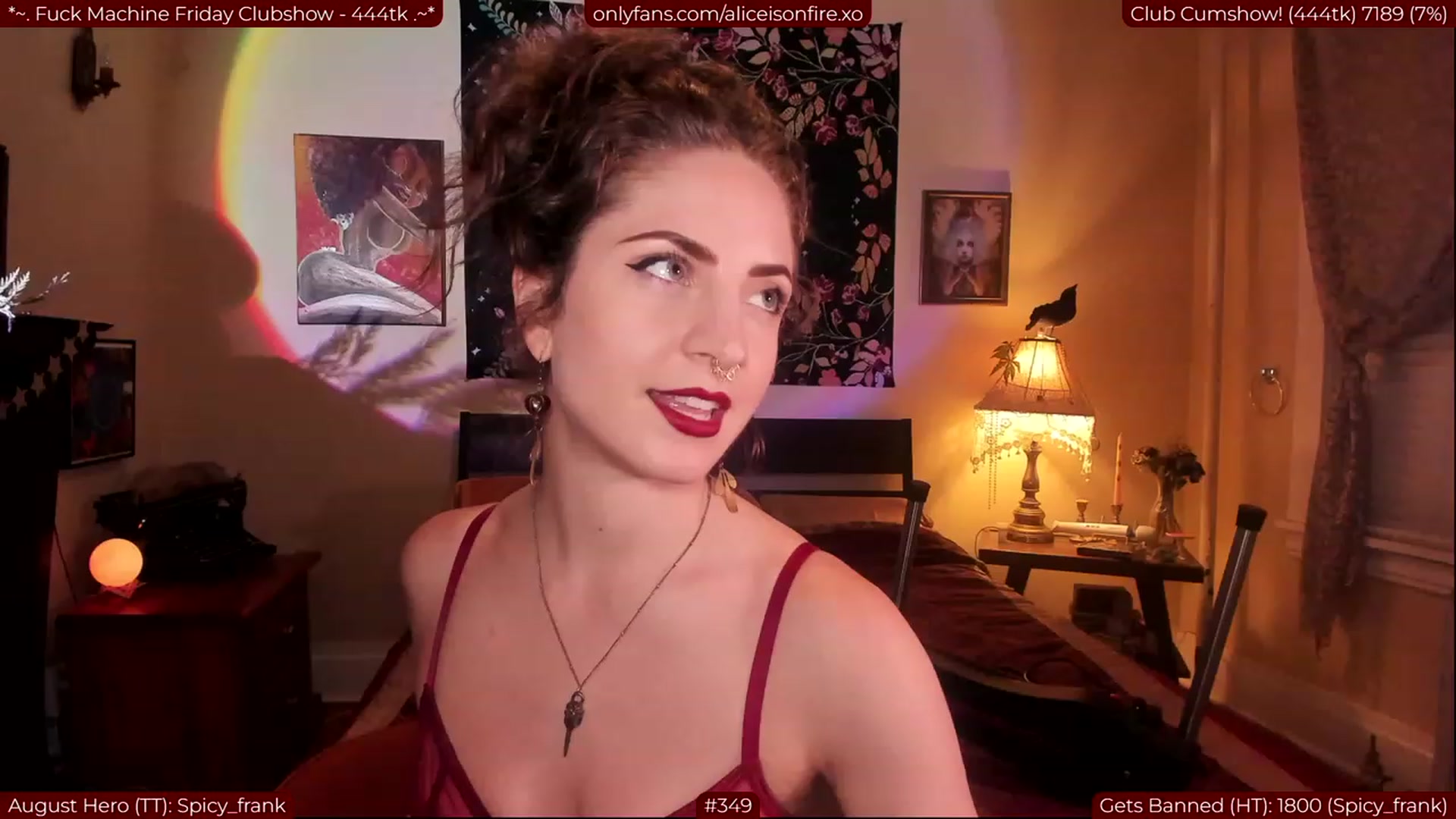 Gallery image thumbnail from aliceisonfire's myfreecams stream on, 08/05/2023, 07:41 image 1 of 20