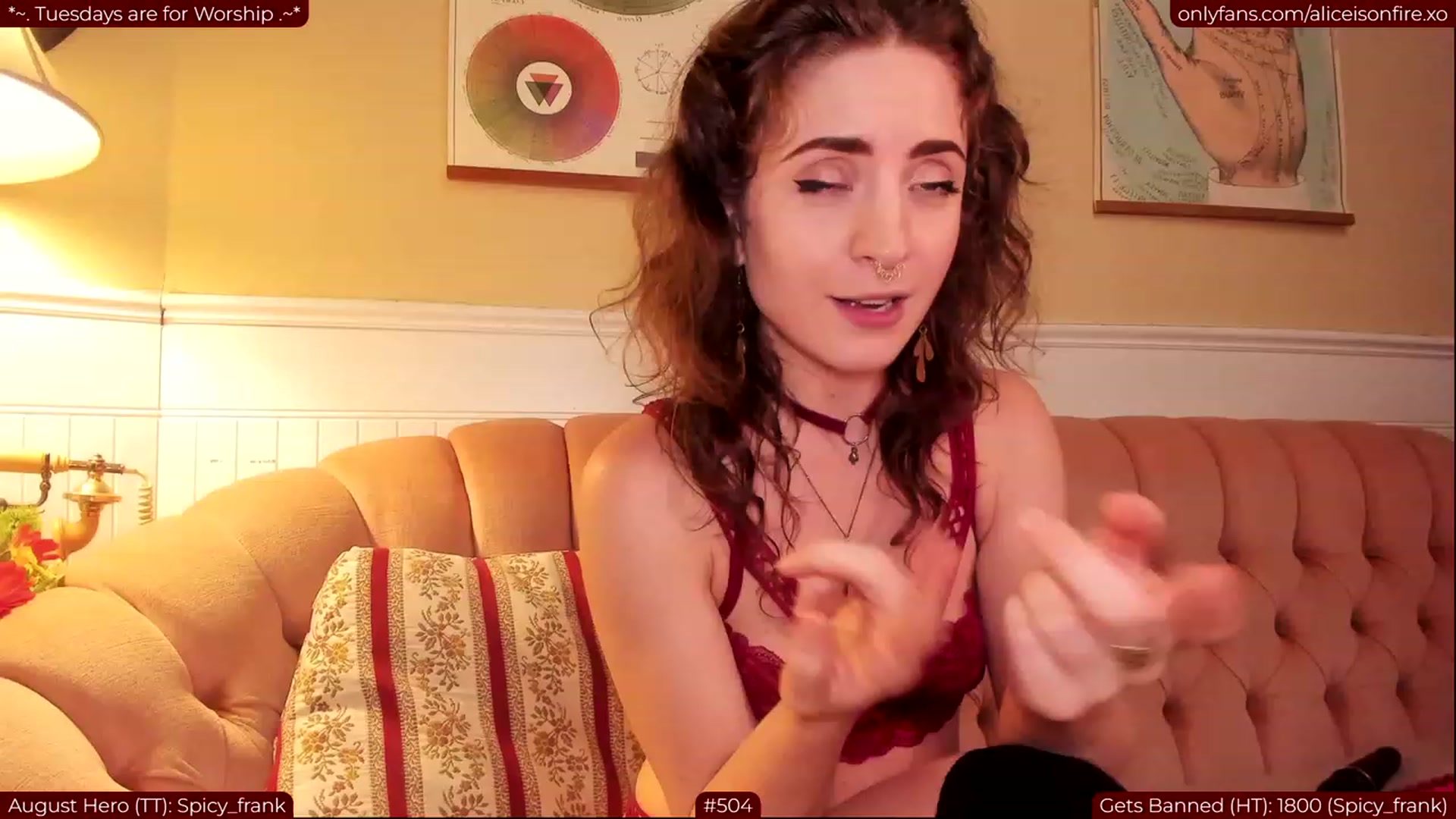 Gallery image thumbnail from aliceisonfire's myfreecams stream on, 08/09/2023, 06:54 image 13 of 20