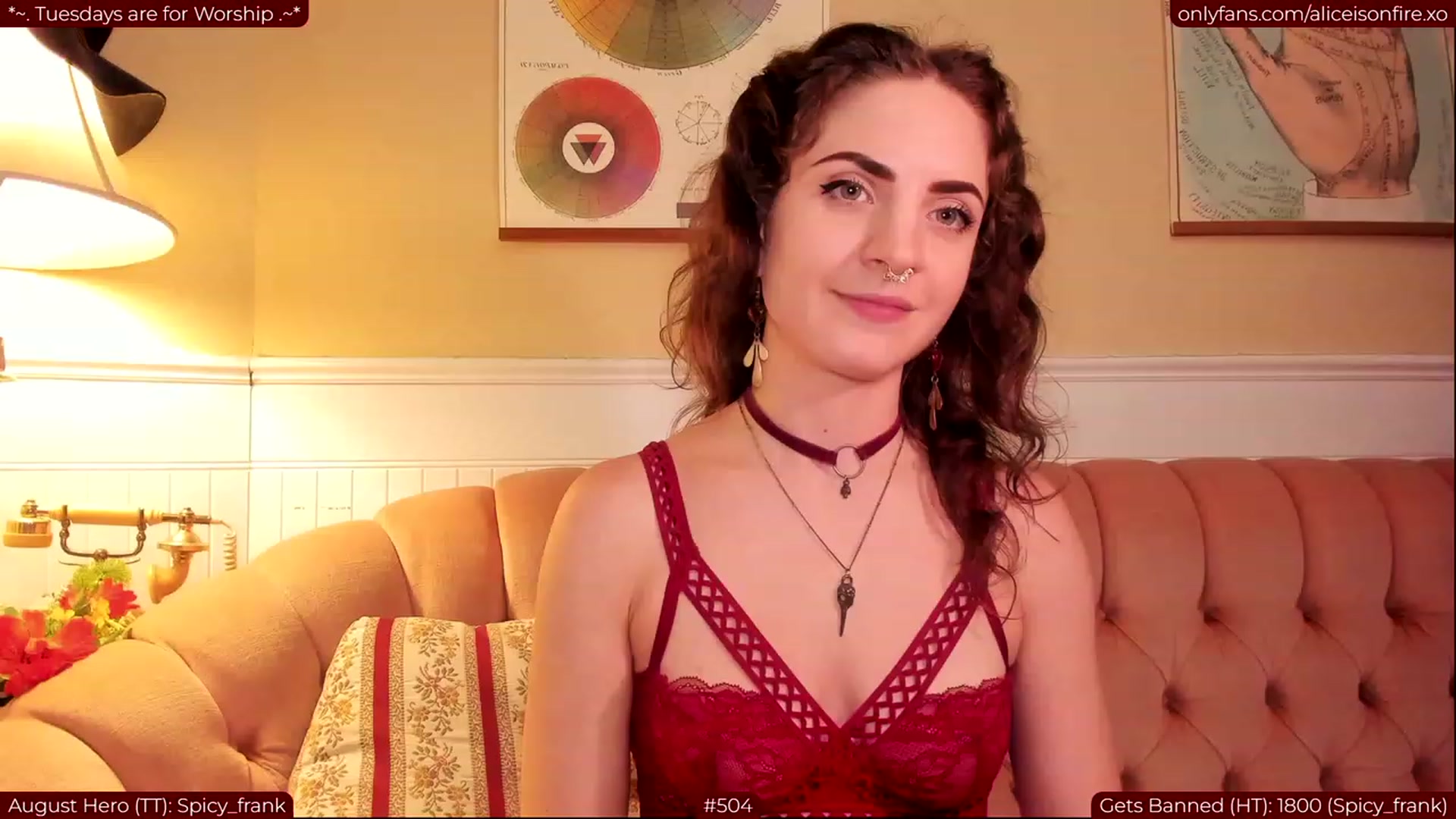 Gallery image thumbnail from aliceisonfire's myfreecams stream on, 08/09/2023, 08:09 image 19 of 20