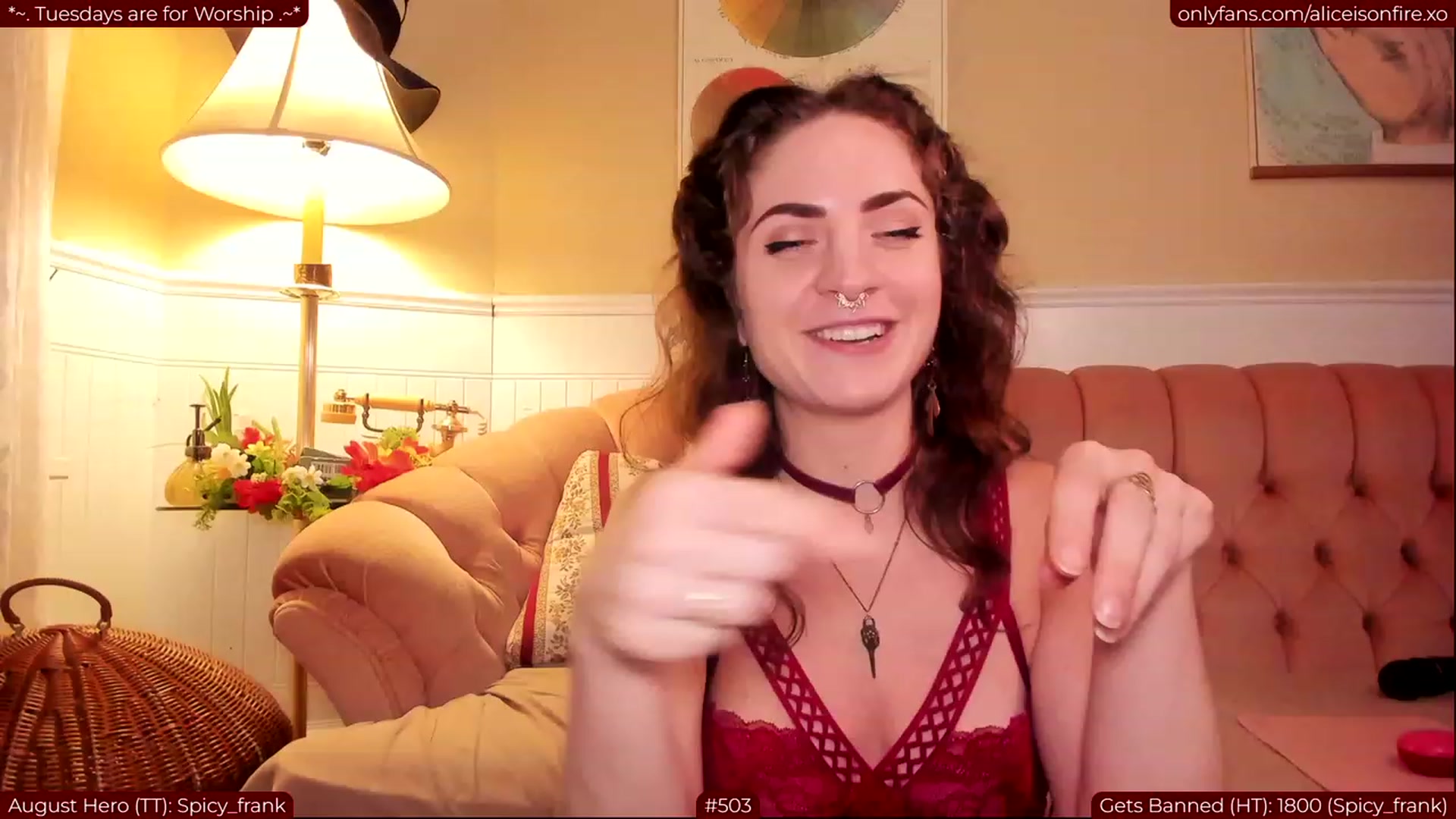 Gallery image thumbnail from aliceisonfire's myfreecams stream on, 08/09/2023, 08:09 image 13 of 20