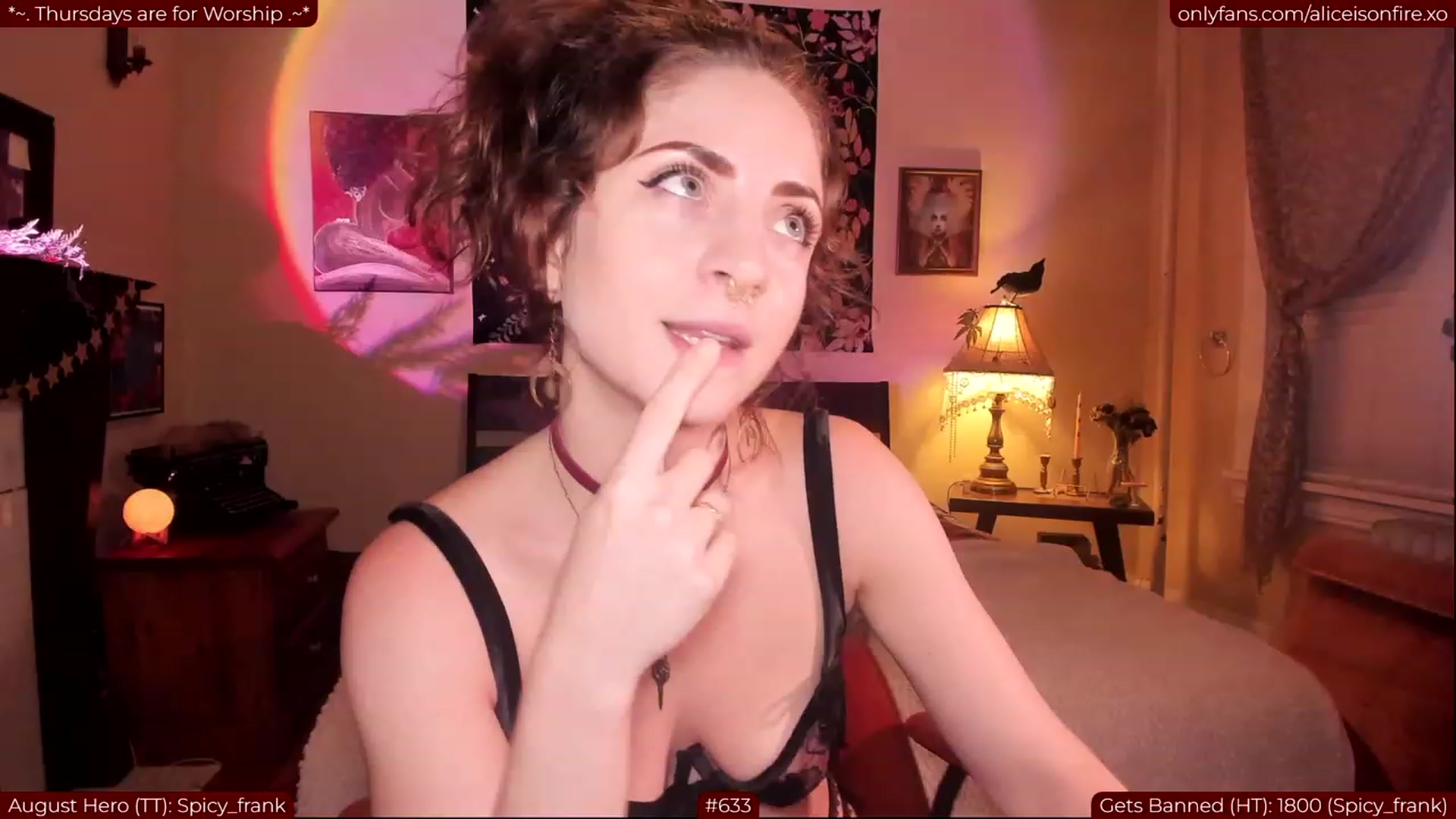 Gallery image thumbnail from aliceisonfire's myfreecams stream on, 08/11/2023, 04:35 image 3 of 20
