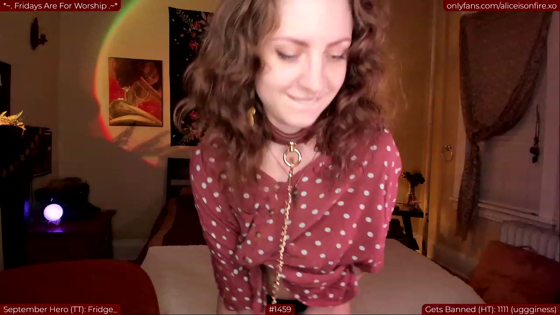 Gallery image thumbnail from aliceisonfire's myfreecams stream on, 09/09/2023, 05:57 image 6 of 20