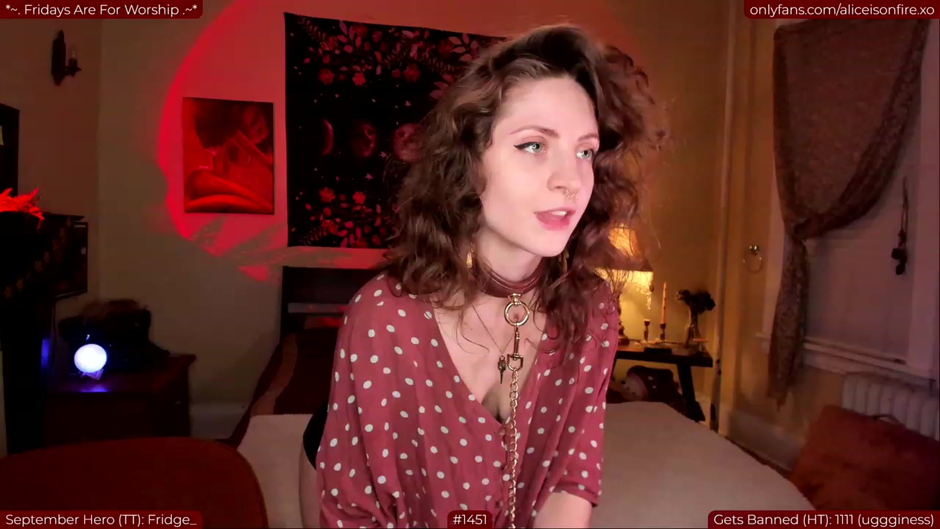 Gallery image thumbnail from aliceisonfire's myfreecams stream on, 09/09/2023, 05:57 image 8 of 20