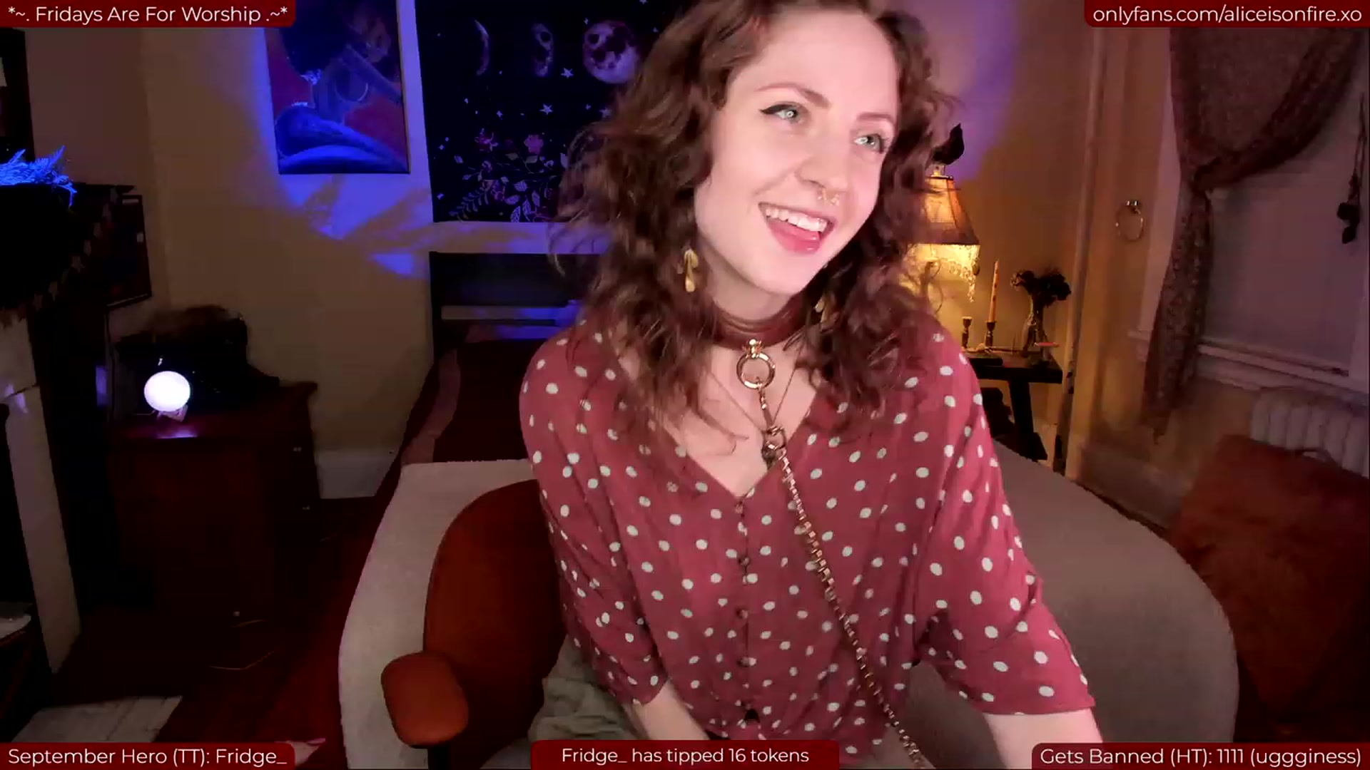 Gallery image thumbnail from aliceisonfire's myfreecams stream on, 09/09/2023, 05:57 image 3 of 20