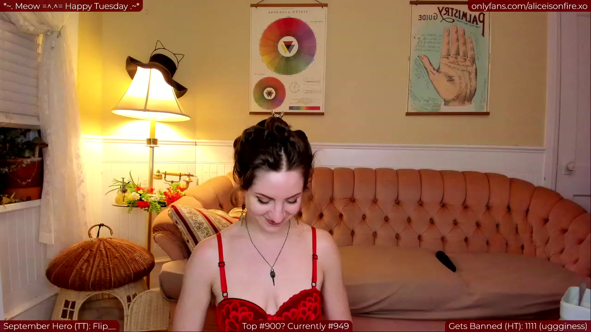 Gallery image thumbnail from aliceisonfire's myfreecams stream on, 09/13/2023, 07:58 image 6 of 20