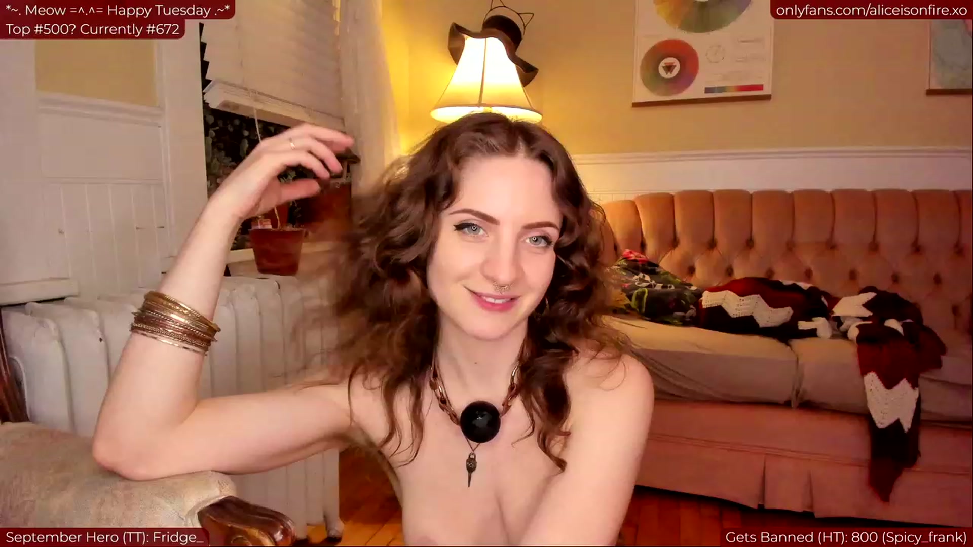 Gallery image thumbnail from aliceisonfire's myfreecams stream on, 09/20/2023, 07:50 image 11 of 20