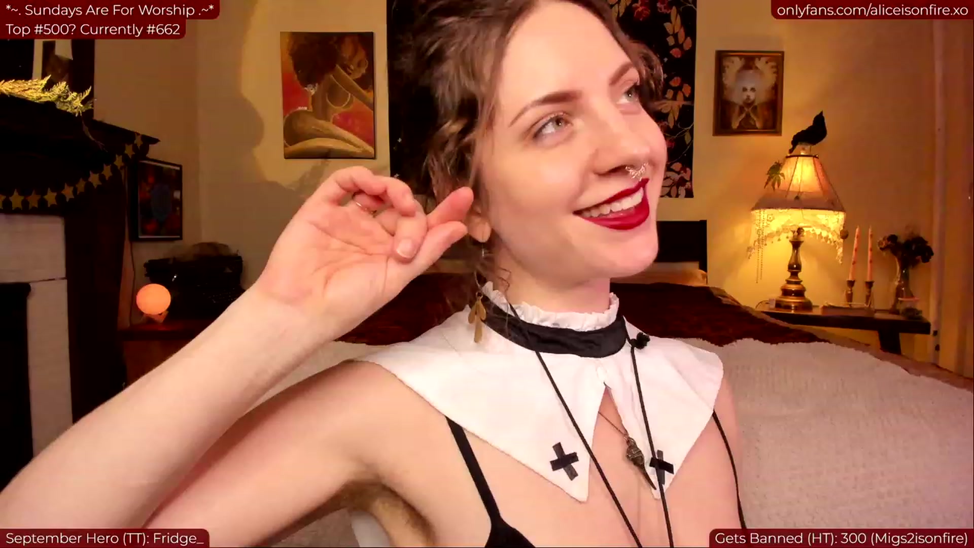 Gallery image thumbnail from aliceisonfire's myfreecams stream on, 09/25/2023, 06:04 image 6 of 20