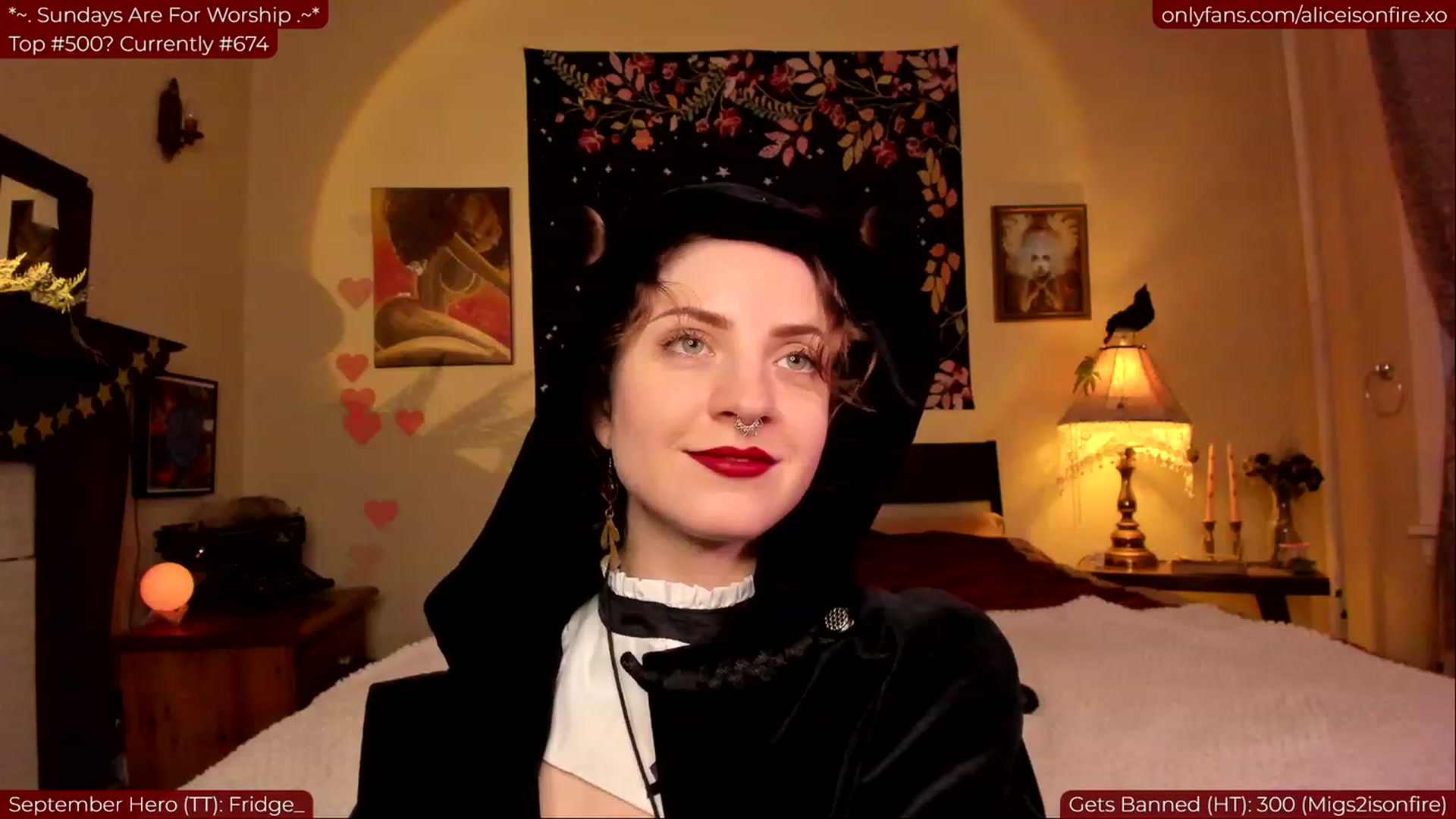 Gallery image thumbnail from aliceisonfire's myfreecams stream on, 09/25/2023, 06:04 image 3 of 20