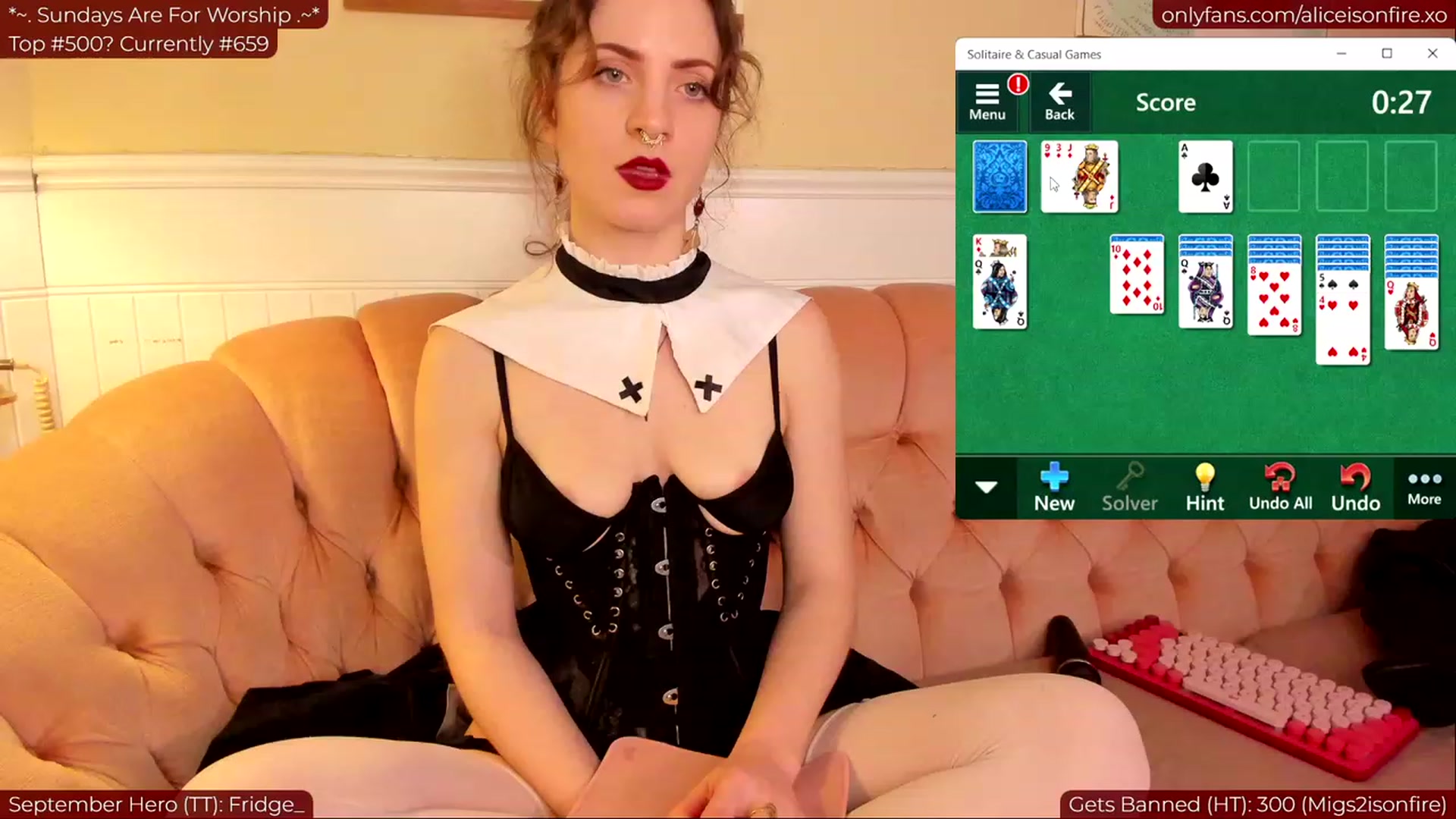 Gallery image thumbnail from aliceisonfire's myfreecams stream on, 09/25/2023, 07:13 image 11 of 20