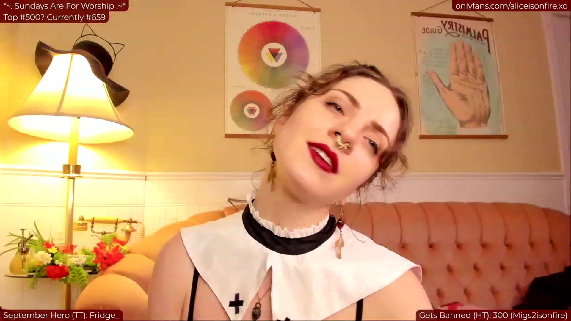 Gallery image thumbnail from aliceisonfire's myfreecams stream on, 09/25/2023, 07:13 image 19 of 20
