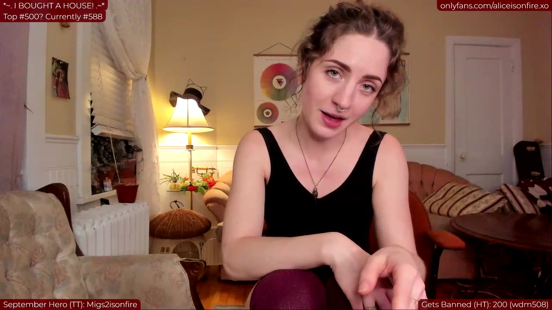 Gallery image thumbnail from aliceisonfire's myfreecams stream on, 09/27/2023, 06:54 image 9 of 20
