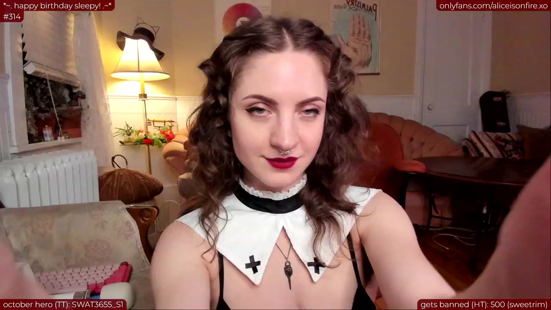 Gallery image thumbnail from aliceisonfire's myfreecams stream on, 10/02/2023, 08:53 image 1 of 20