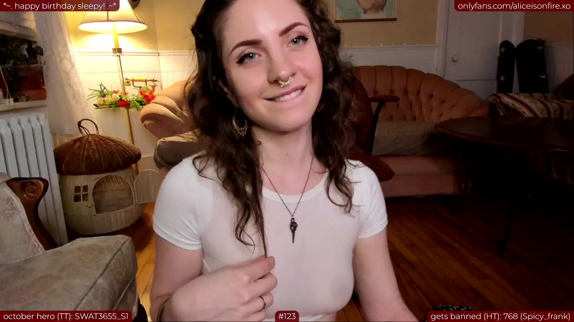 Gallery image thumbnail from aliceisonfire's myfreecams stream on, 10/03/2023, 09:08 image 1 of 20