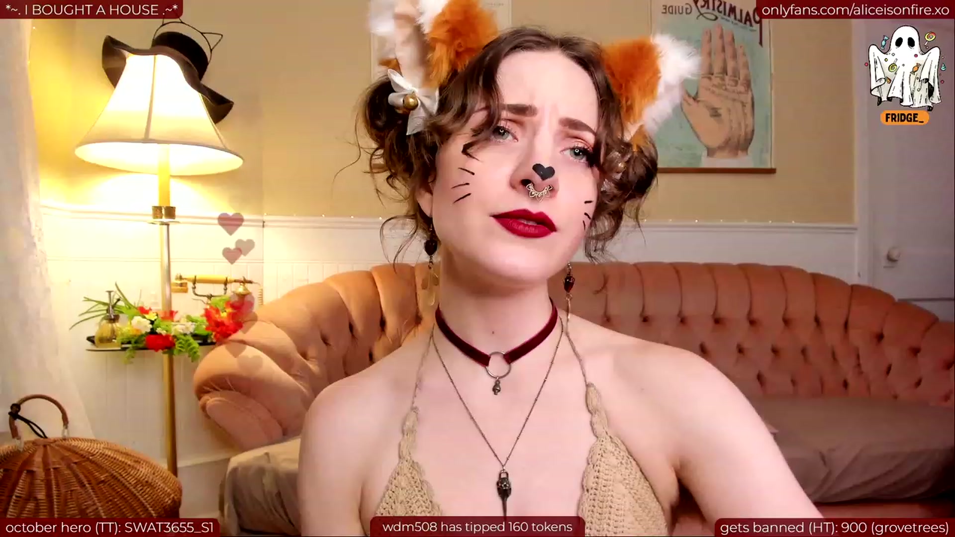 Gallery image thumbnail from aliceisonfire's myfreecams stream on, 10/04/2023, 07:40 image 18 of 20