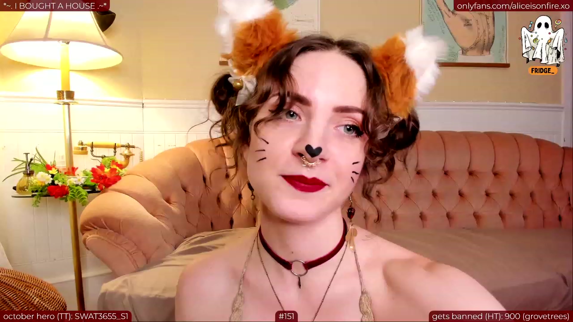 Gallery image thumbnail from aliceisonfire's myfreecams stream on, 10/04/2023, 07:40 image 2 of 20