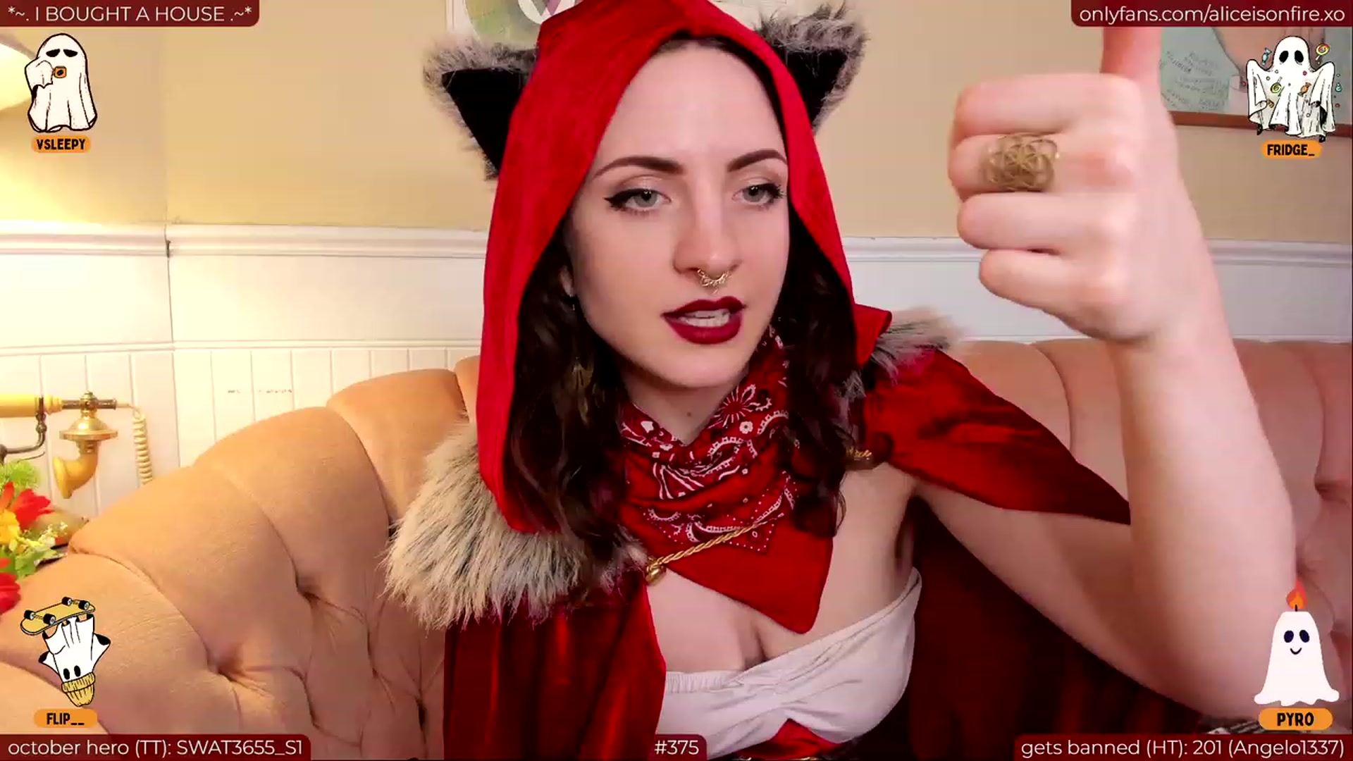 Gallery image thumbnail from aliceisonfire's myfreecams stream on, 10/10/2023, 07:34 image 19 of 20