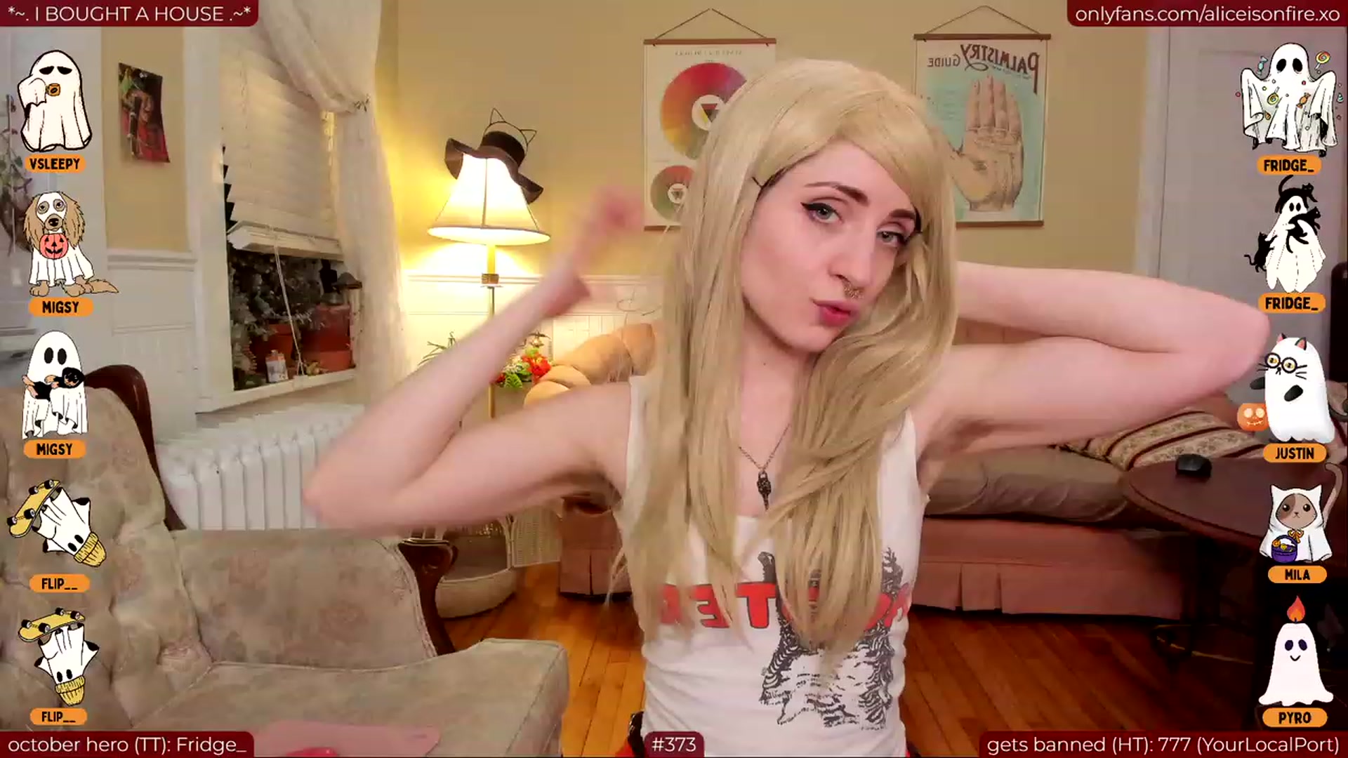 Gallery image thumbnail from aliceisonfire's myfreecams stream on, 10/16/2023, 07:31 image 4 of 20