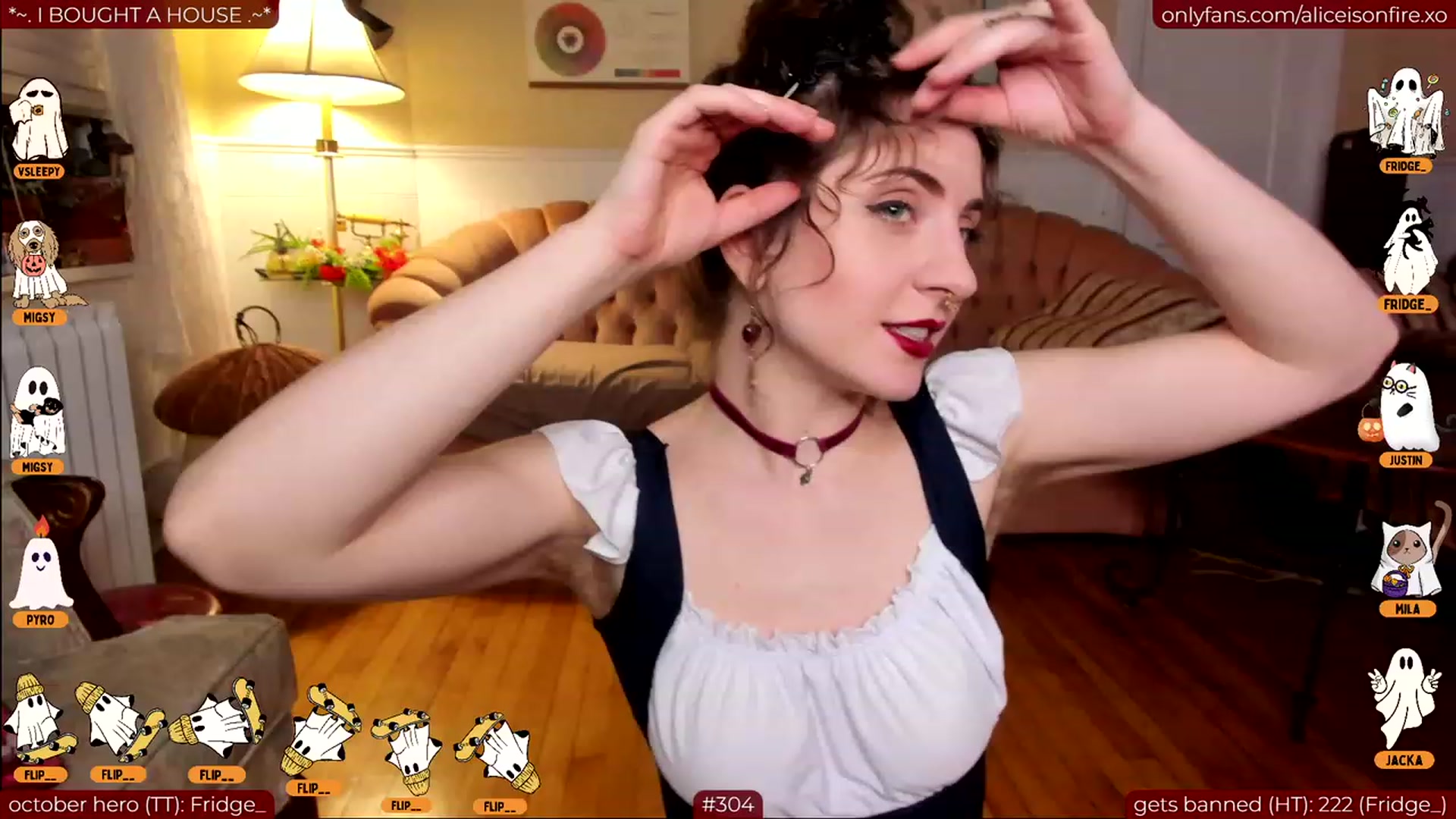 Gallery image thumbnail from aliceisonfire's myfreecams stream on, 10/18/2023, 07:28 image 5 of 20