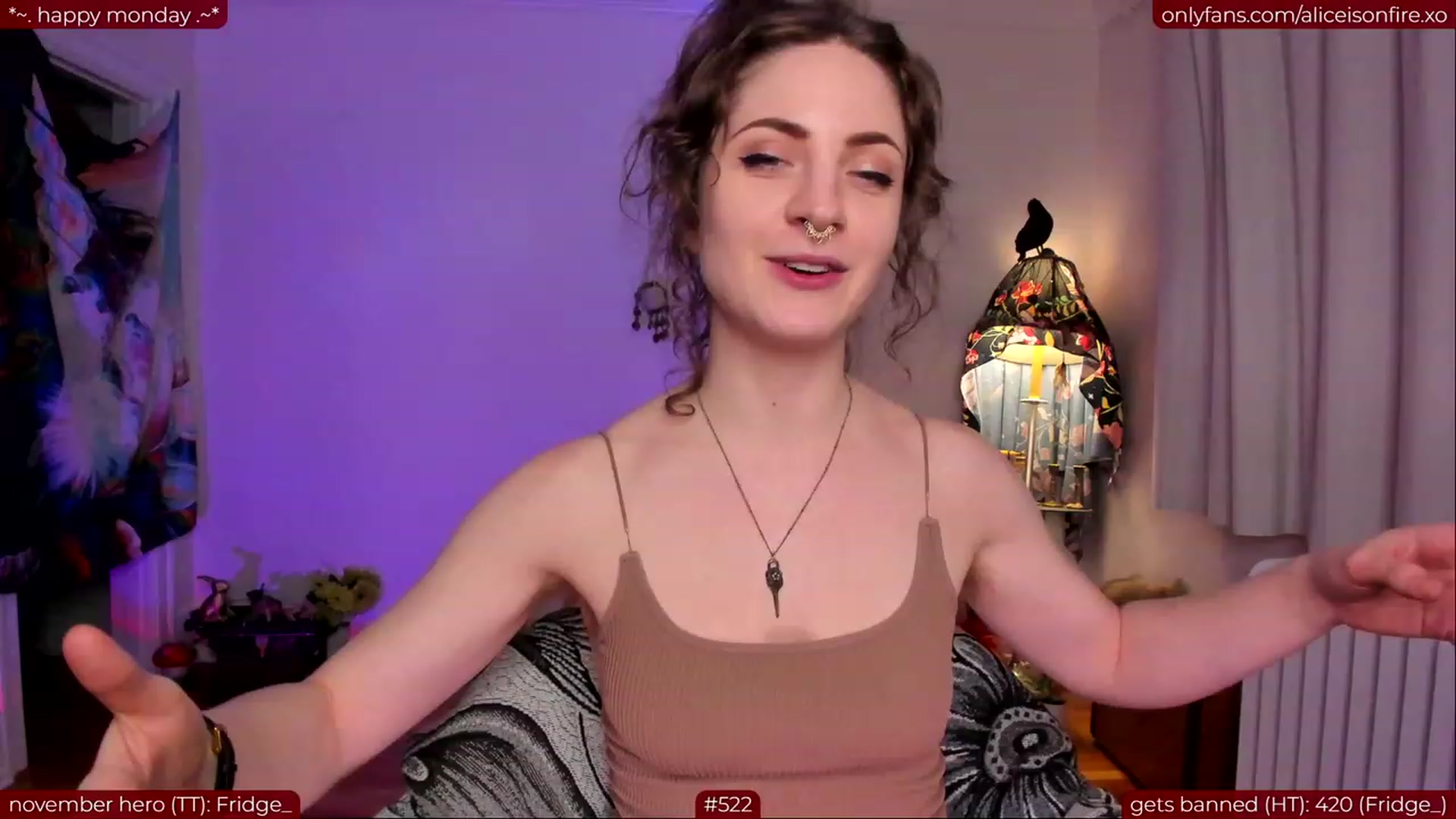 Gallery image thumbnail from aliceisonfire's myfreecams stream on, 11/07/2023, 09:47 image 1 of 20
