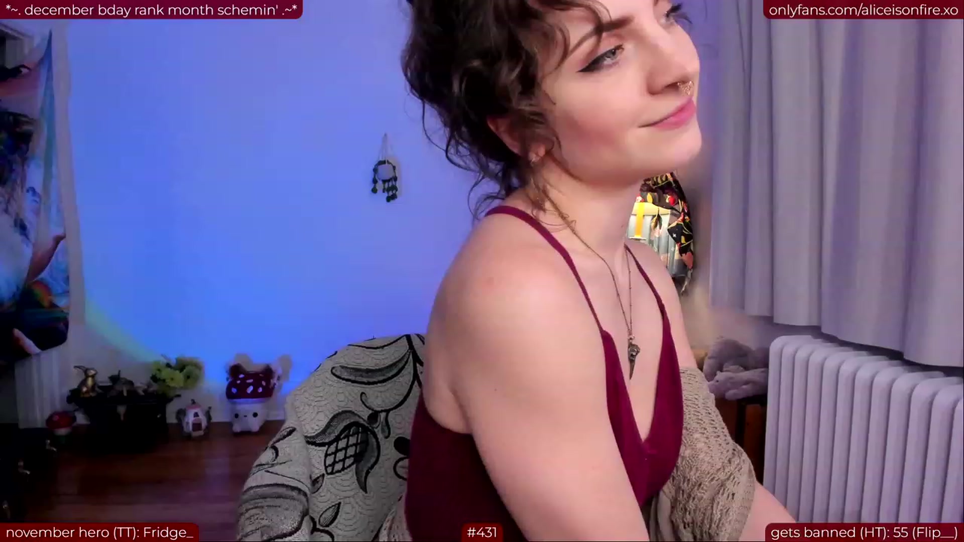 Gallery image thumbnail from aliceisonfire's myfreecams stream on, 11/09/2023, 08:08 image 3 of 20