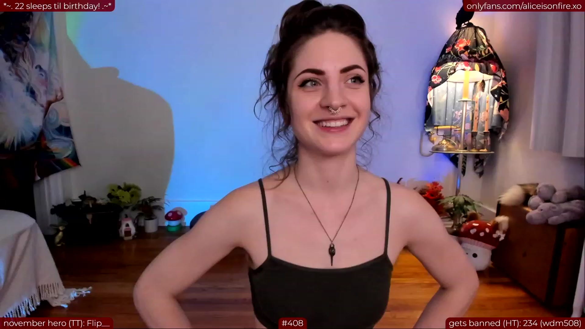 Gallery image thumbnail from aliceisonfire's myfreecams stream on, 11/15/2023, 08:09 image 19 of 20
