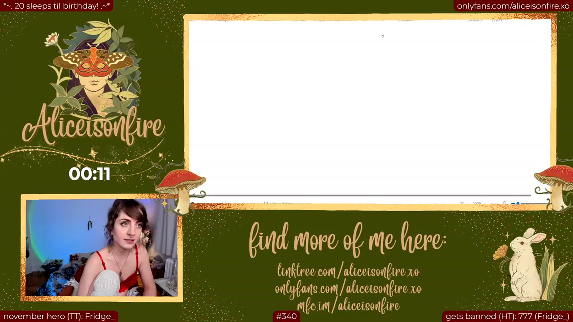 Gallery image thumbnail from aliceisonfire's myfreecams stream on, 11/18/2023, 07:32 image 19 of 20