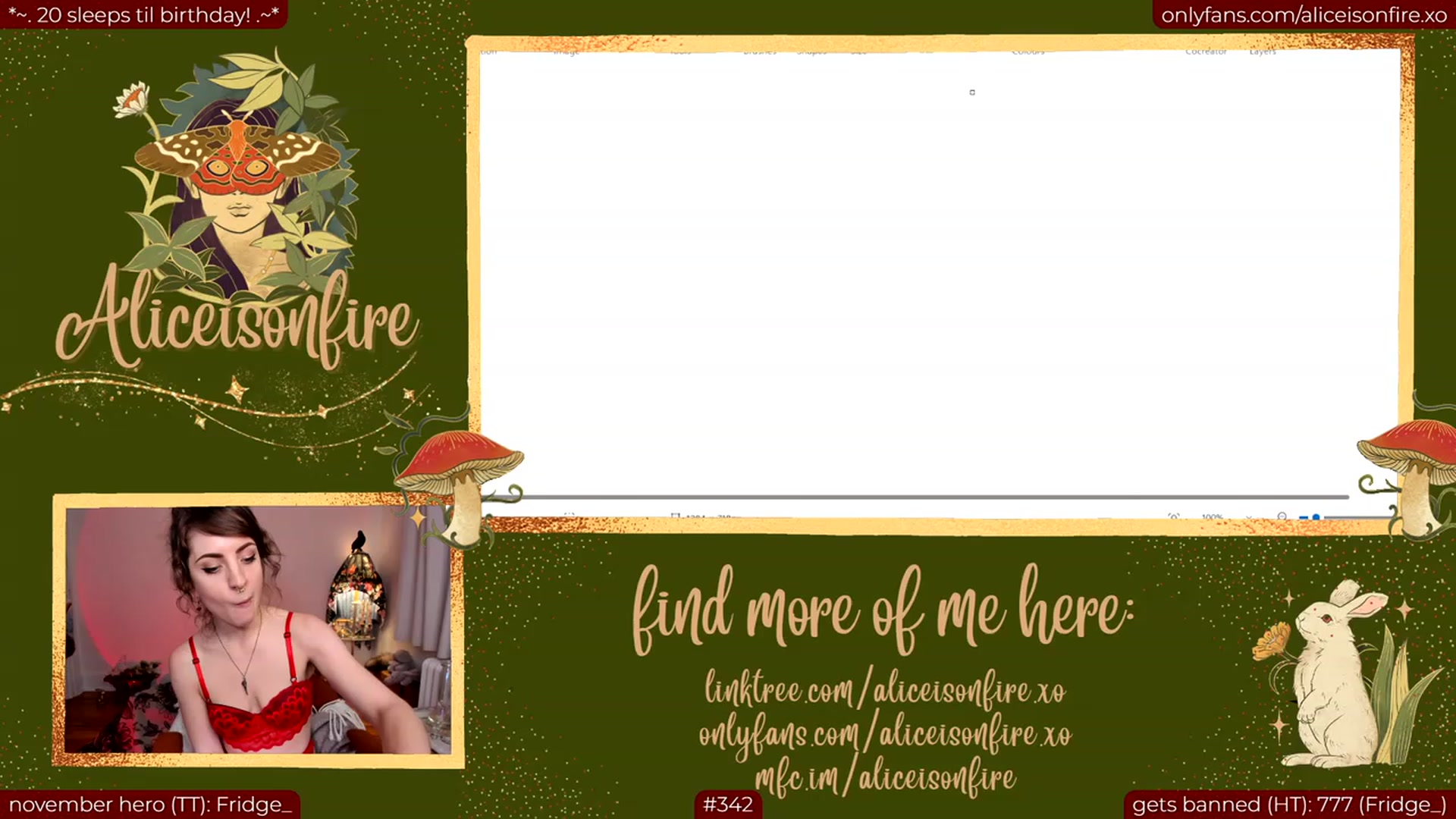 Gallery image thumbnail from aliceisonfire's myfreecams stream on, 11/18/2023, 07:32 image 8 of 20