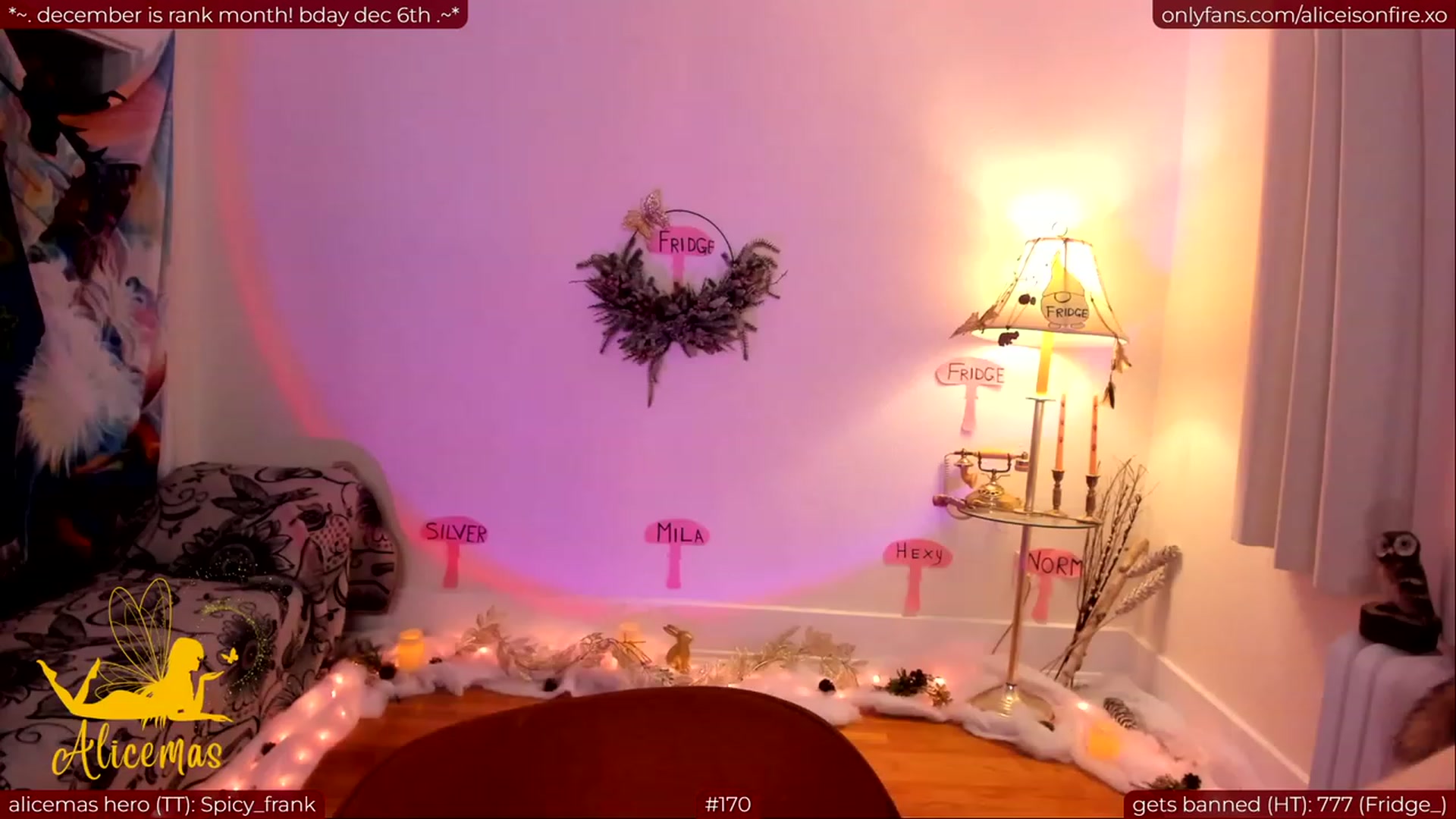 Gallery image thumbnail from aliceisonfire's myfreecams stream on, 12/02/2023, 08:43 image 13 of 20