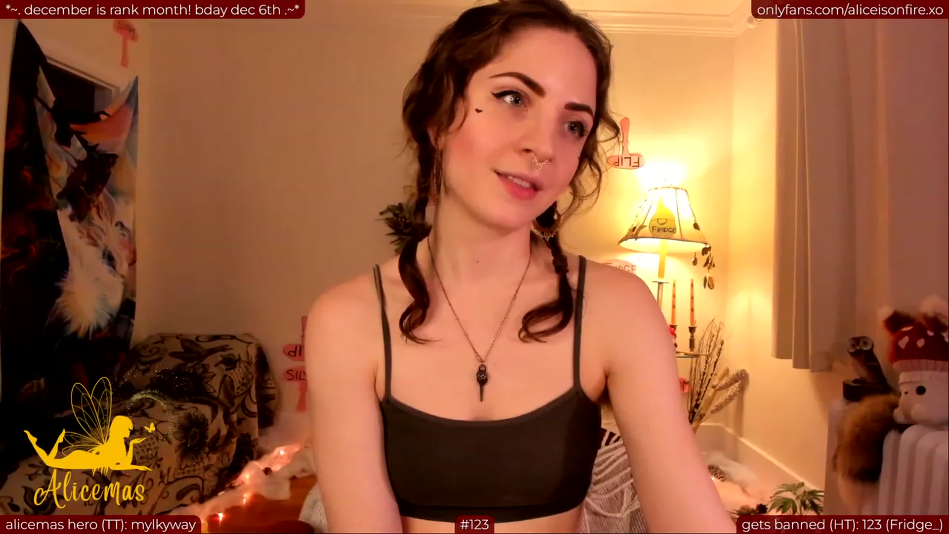 Gallery image thumbnail from aliceisonfire's myfreecams stream on, 12/04/2023, 08:43 image 20 of 20