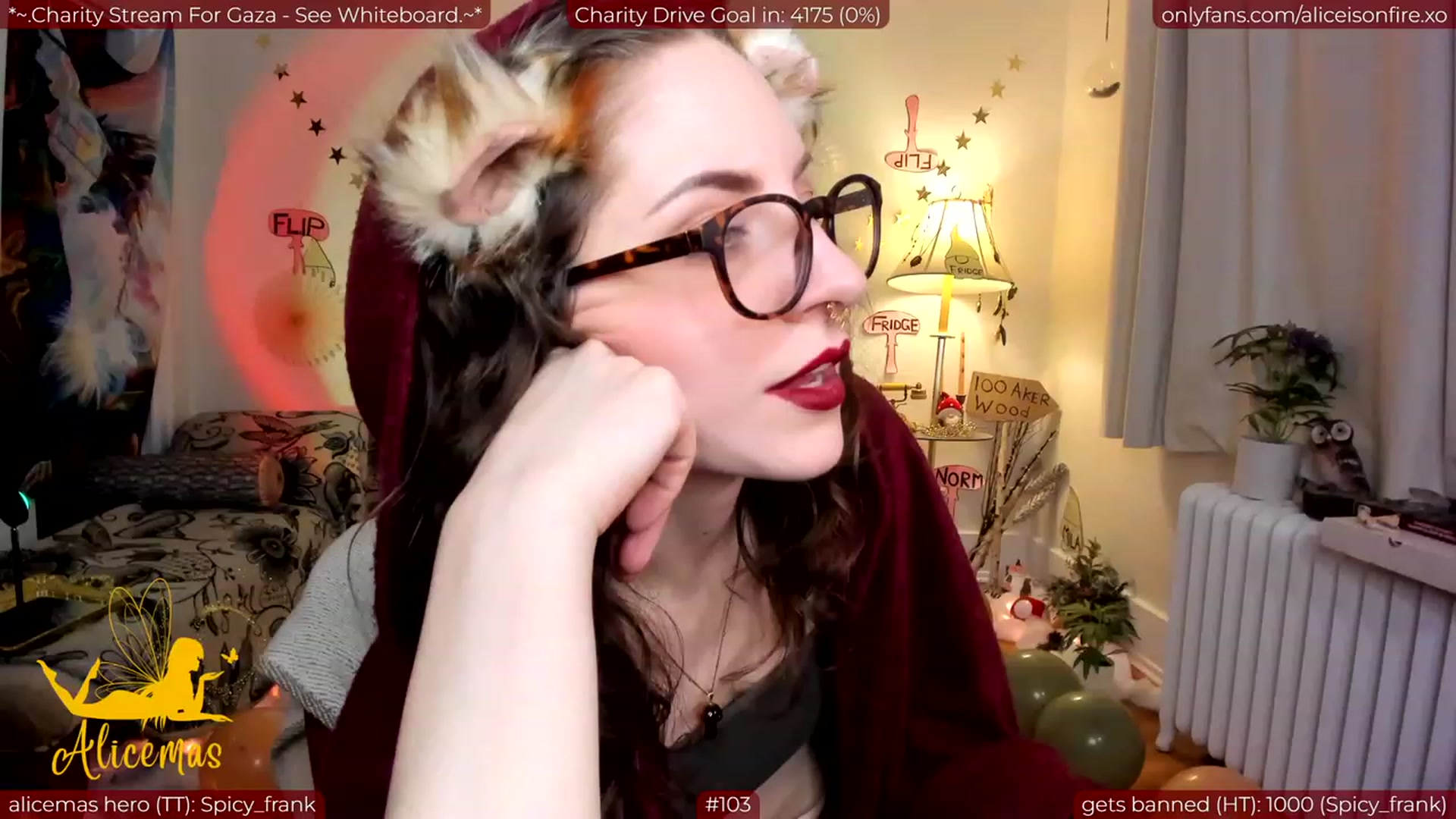 Gallery image thumbnail from aliceisonfire's myfreecams stream on, 12/26/2023, 06:42 image 14 of 20