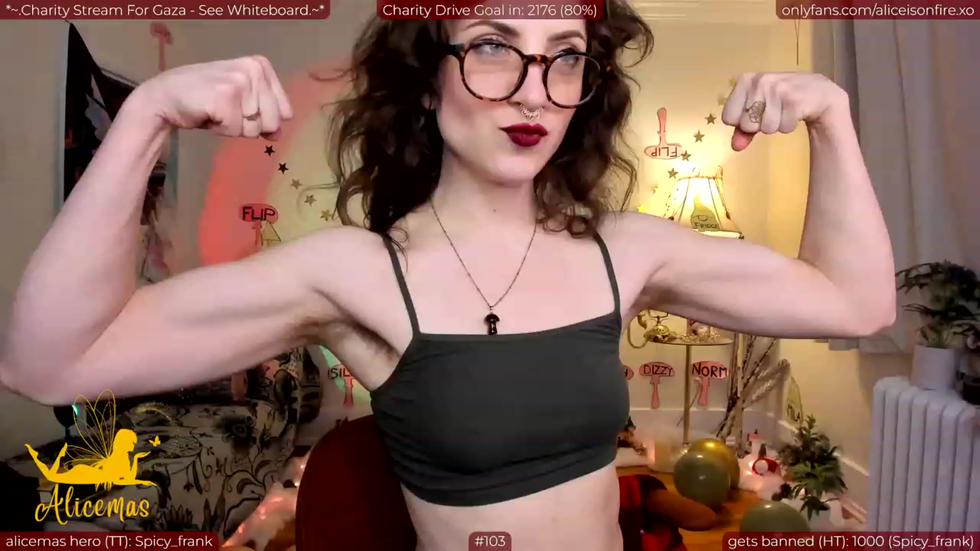 Gallery image thumbnail from aliceisonfire's myfreecams stream on, 12/26/2023, 06:42 image 1 of 20