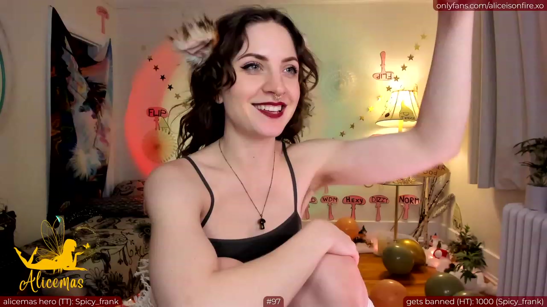 Gallery image thumbnail from aliceisonfire's myfreecams stream on, 12/26/2023, 10:04 image 5 of 20