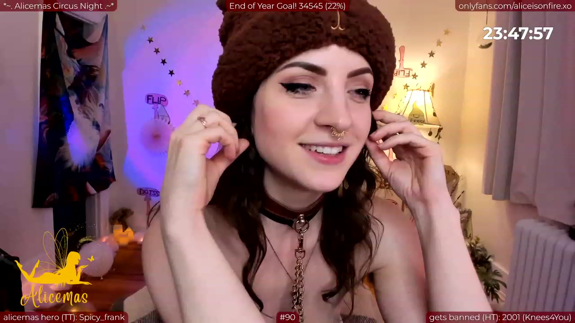Gallery image thumbnail from aliceisonfire's myfreecams stream on, 12/31/2023, 08:58 image 8 of 20