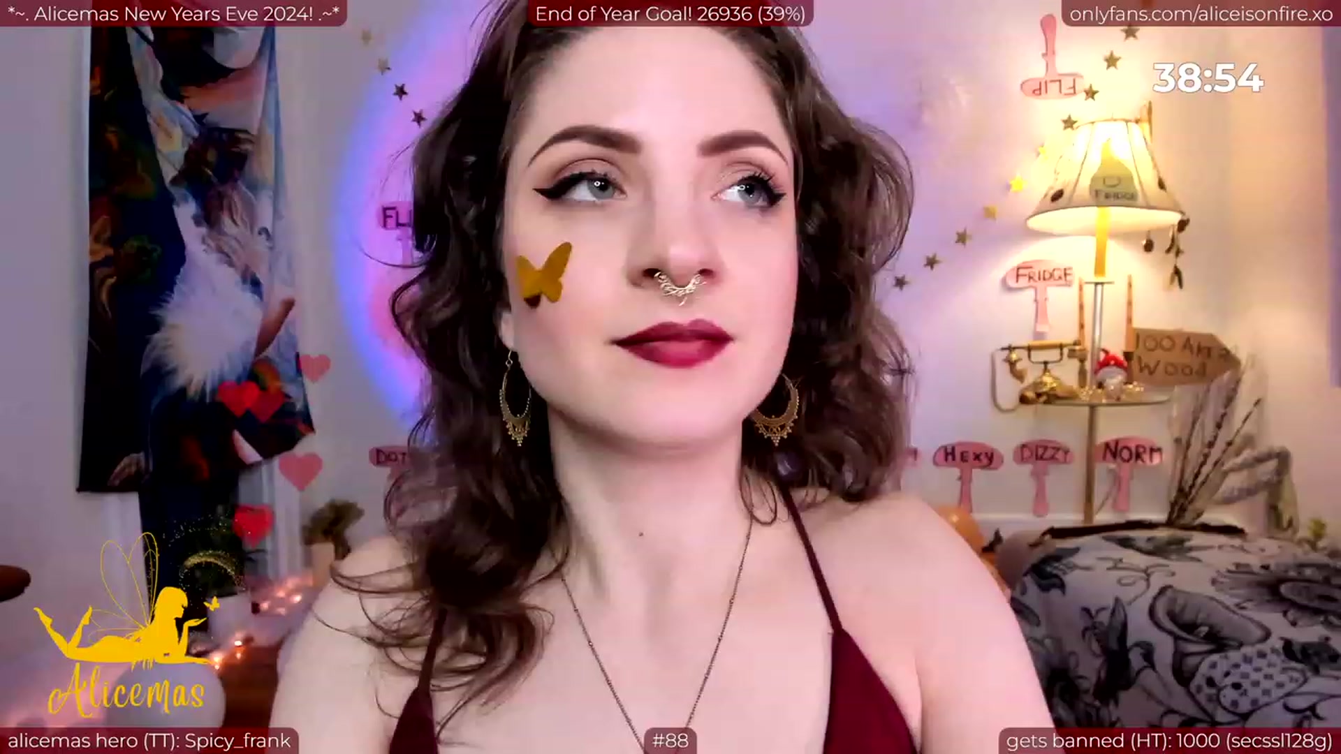 Gallery image thumbnail from aliceisonfire's myfreecams stream on, 01/01/2024, 05:38 image 17 of 20