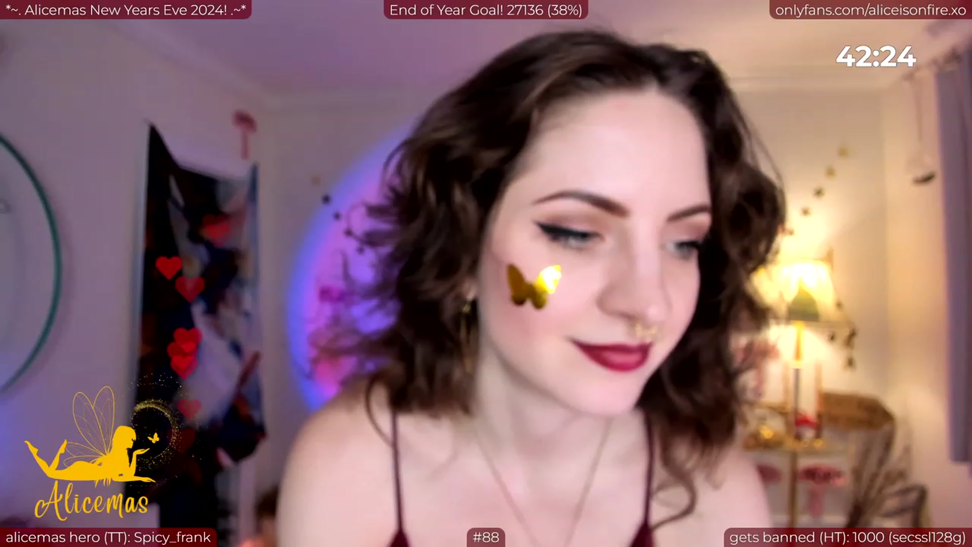 Gallery image thumbnail from aliceisonfire's myfreecams stream on, 01/01/2024, 05:38 image 16 of 20