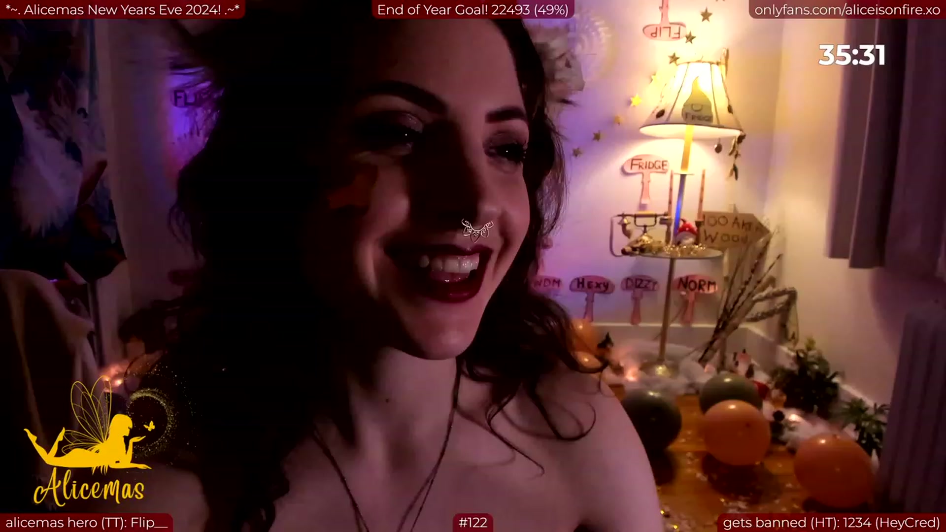 Gallery image thumbnail from aliceisonfire's myfreecams stream on, 01/01/2024, 09:58 image 17 of 20